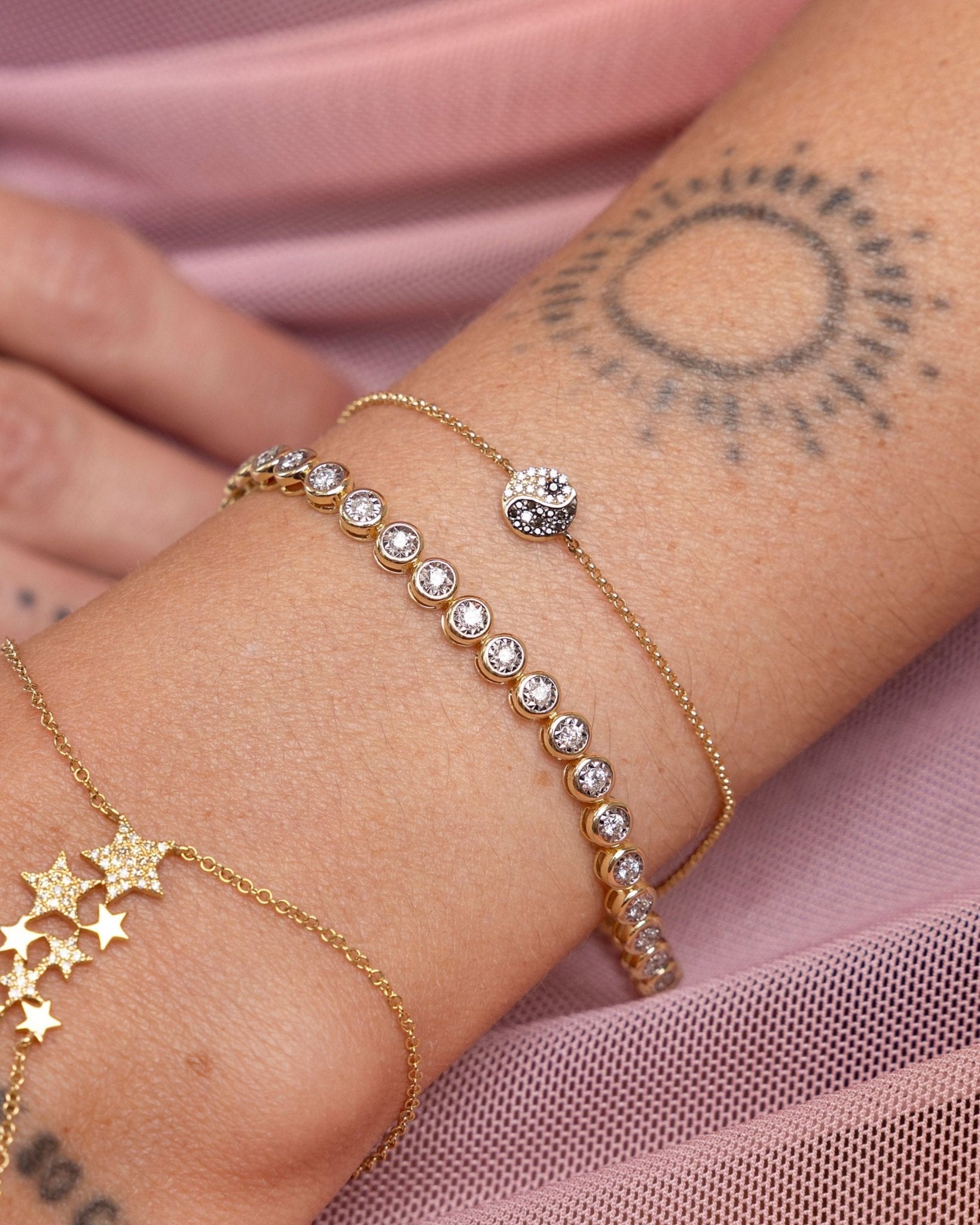 Diamond Yin & Yang Bracelet - Sparkle Society