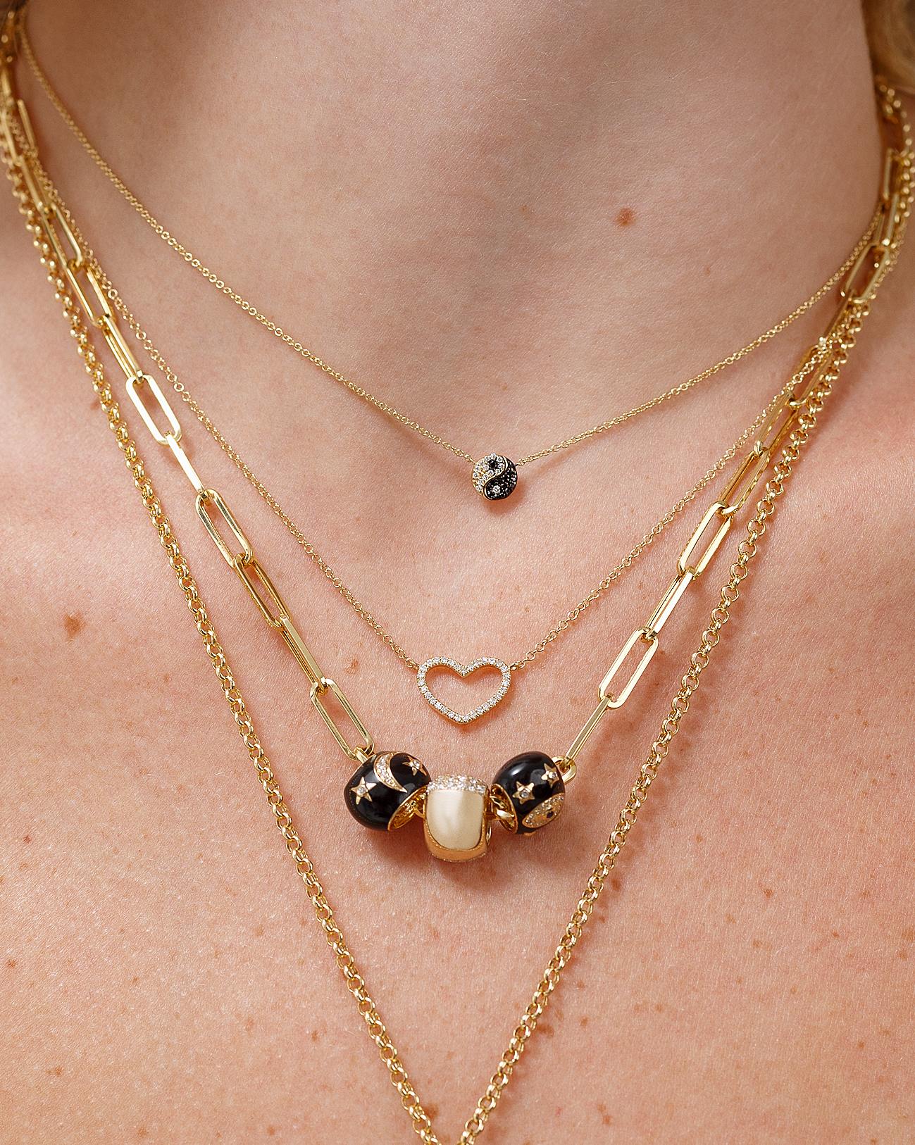 Diamond Yin & Yang Necklace - Sparkle Society