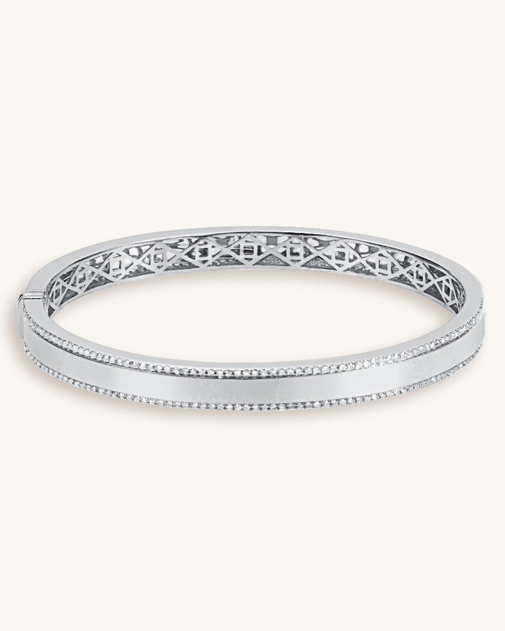 Double Diamond Edge Bangle - Sparkle Society