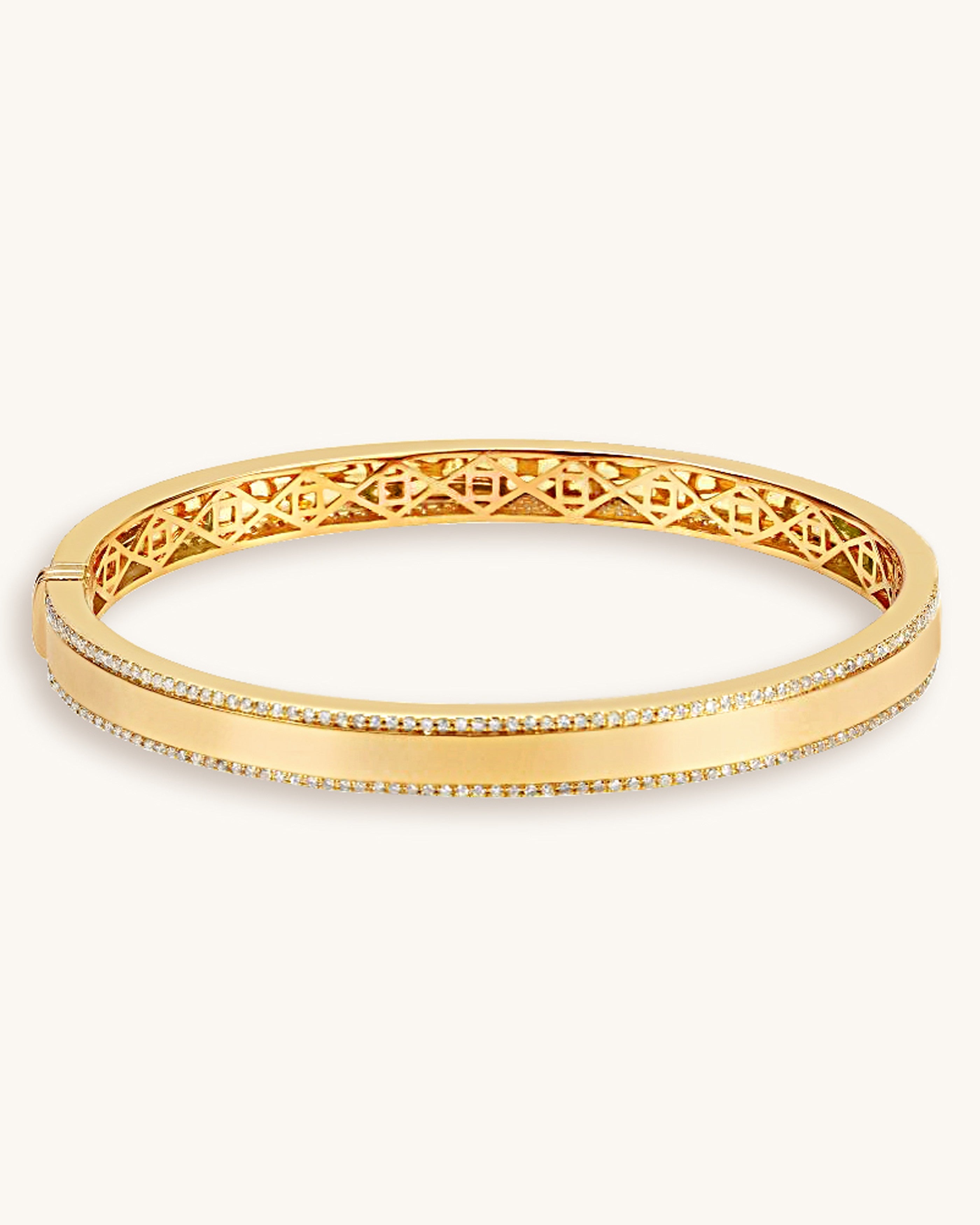 Double Diamond Edge Bangle - Sparkle Society