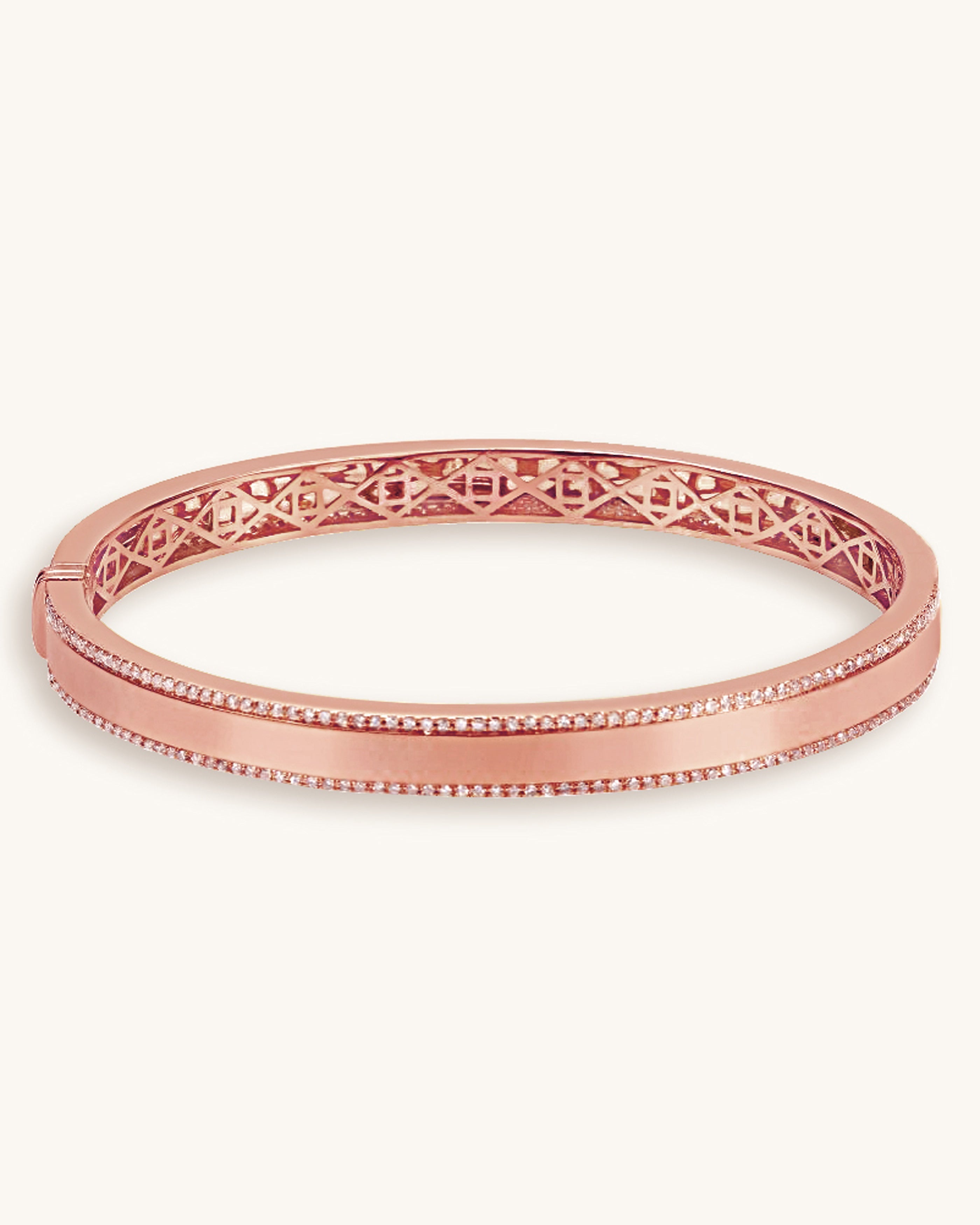 Double Diamond Edge Bangle - Sparkle Society