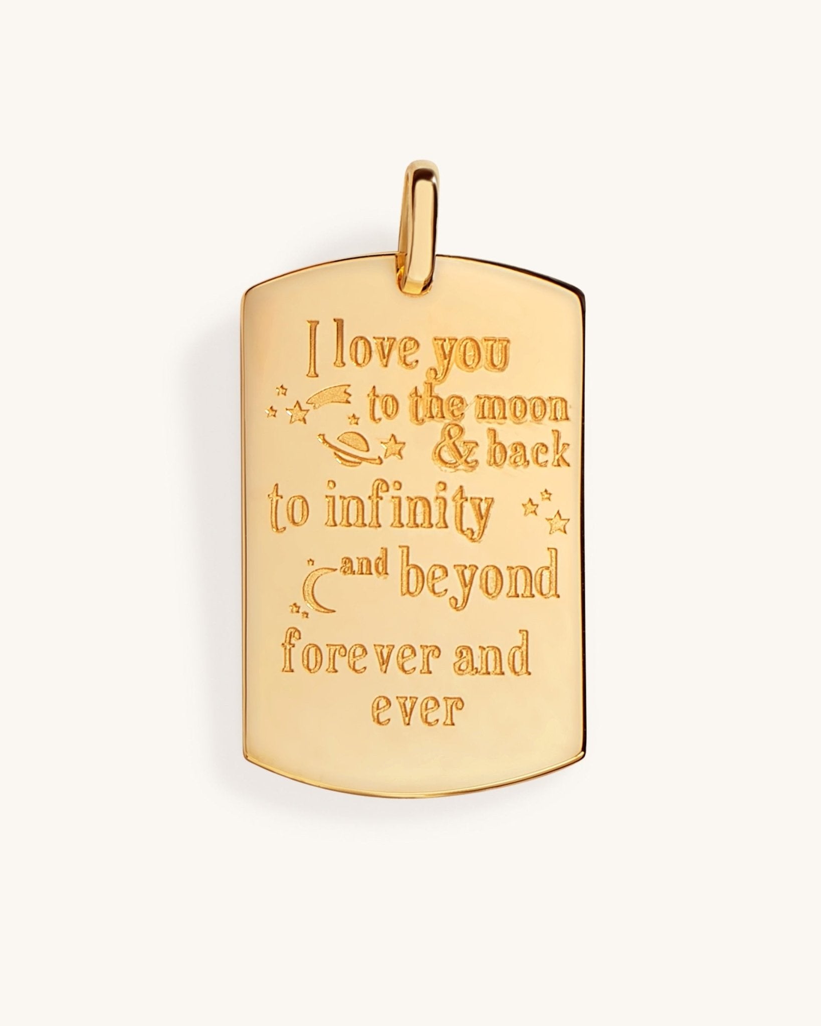 Engravable Solid Gold ID Tag - Sparkle Society
