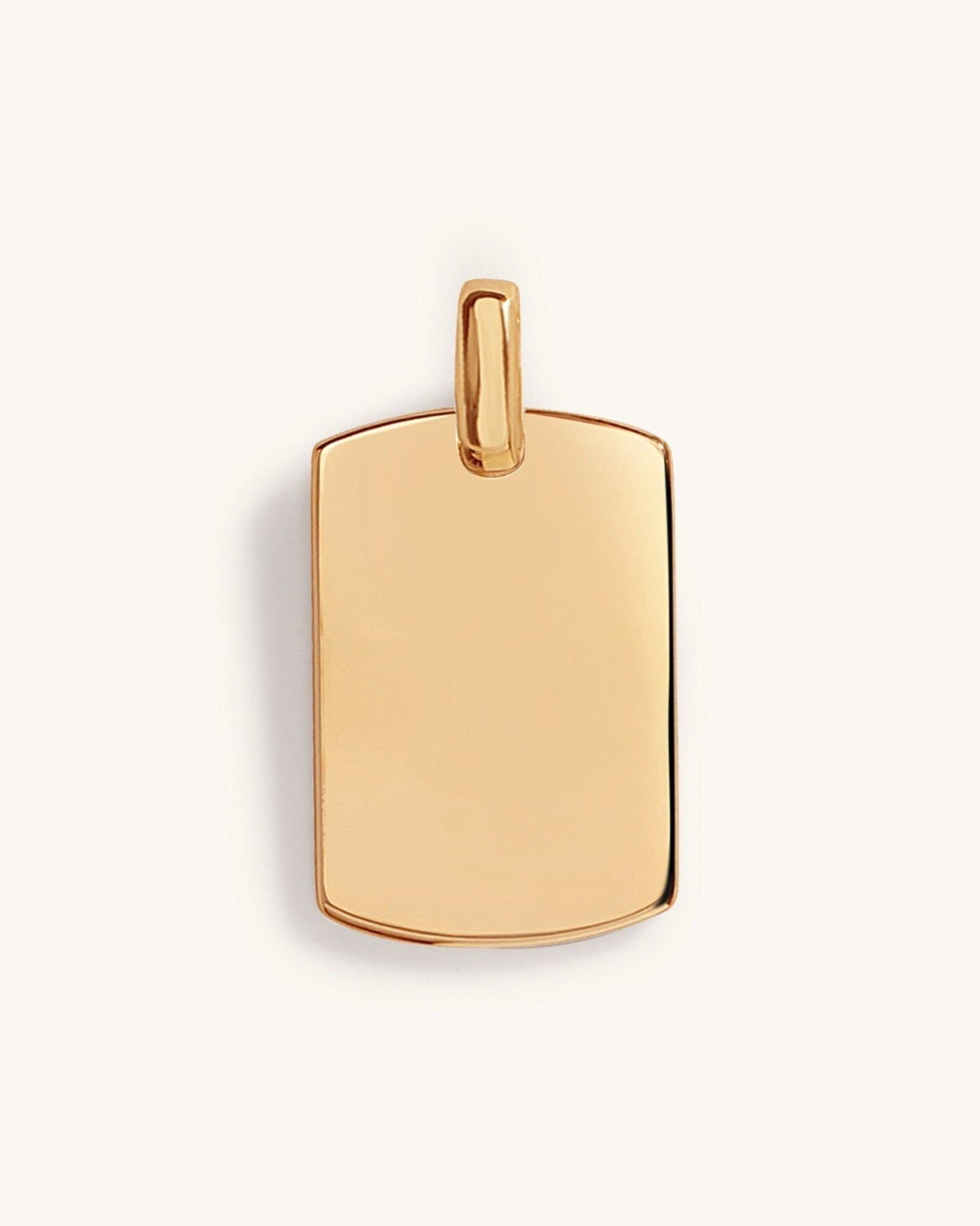 Engravable Solid Gold ID Tag - Sparkle Society