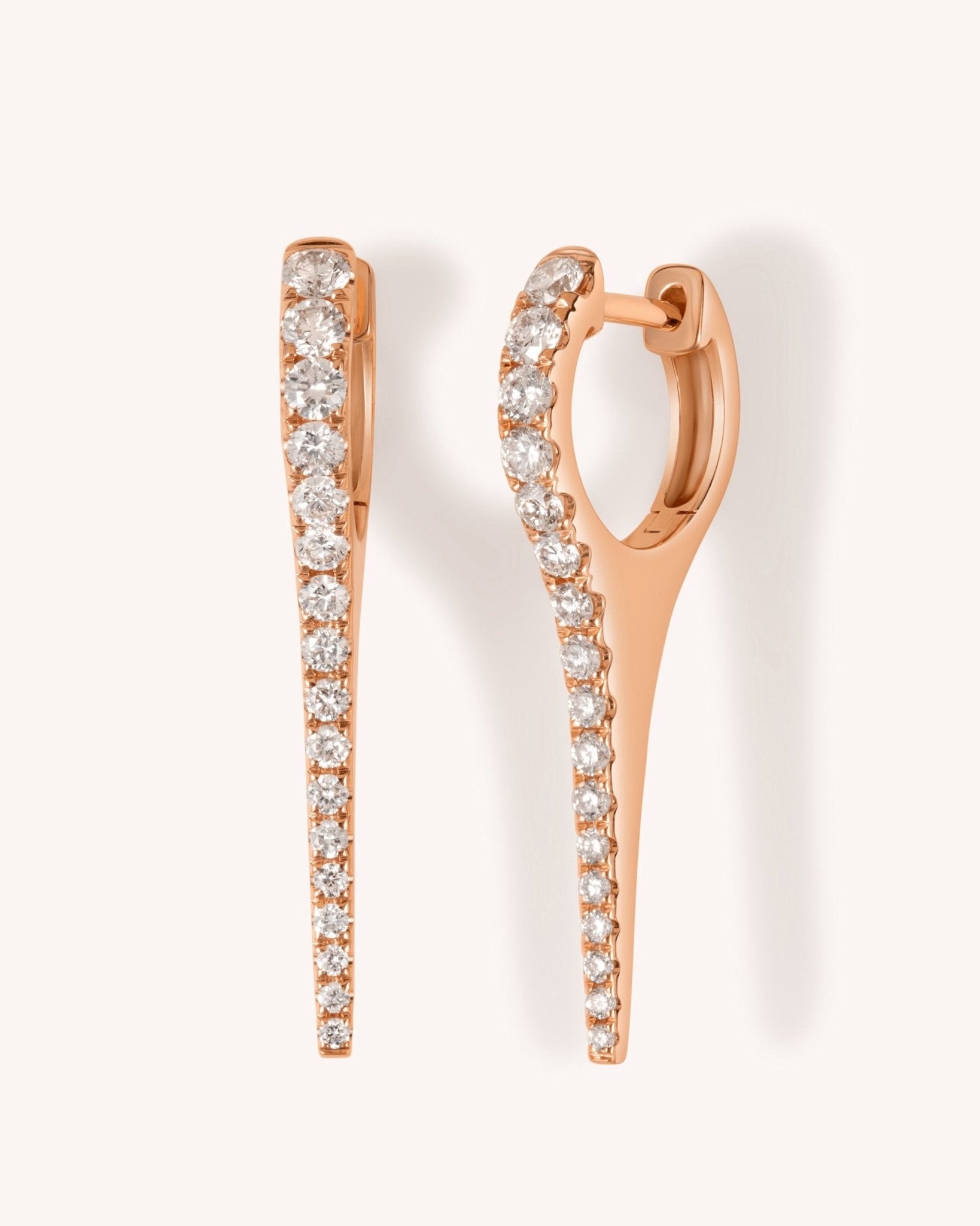 Extra Long Diamond Spike Drop Huggies - Sparkle Society