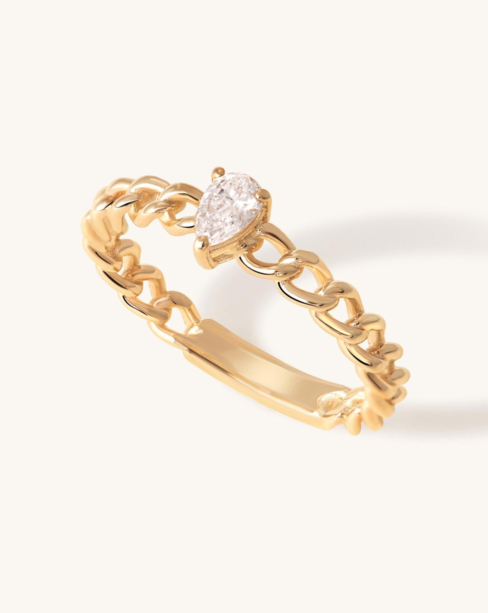 Fancy Diamond Cuban Link Ring - Sparkle Society