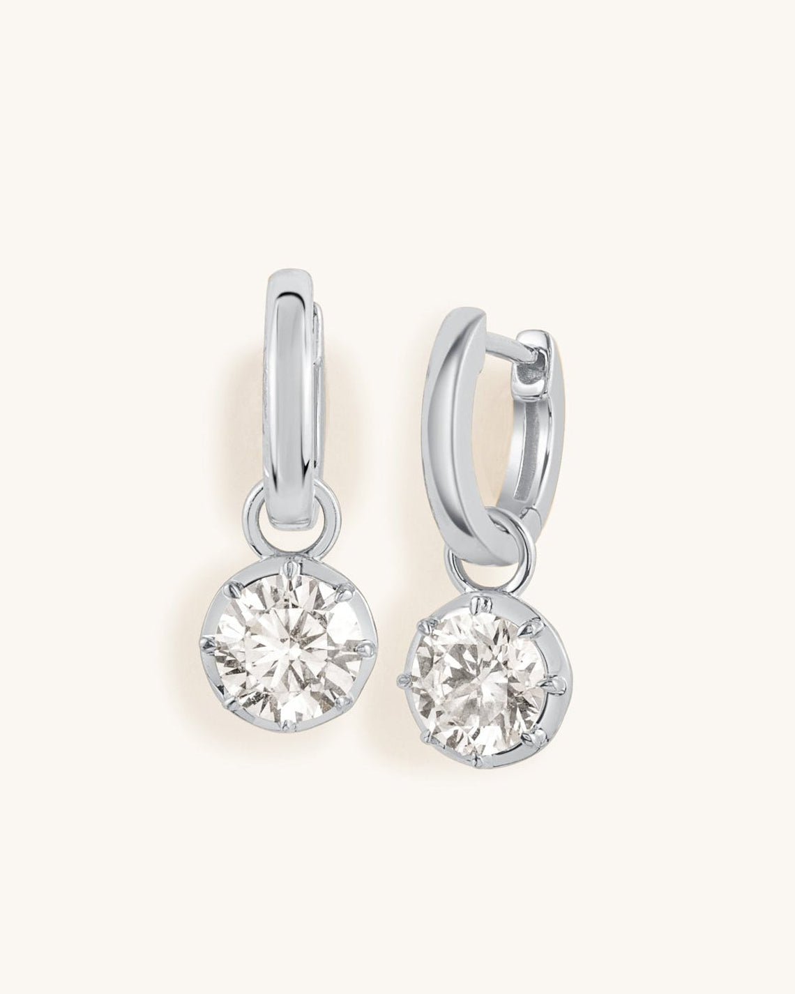 Fancy Diamond Drop Huggies - Sparkle Society