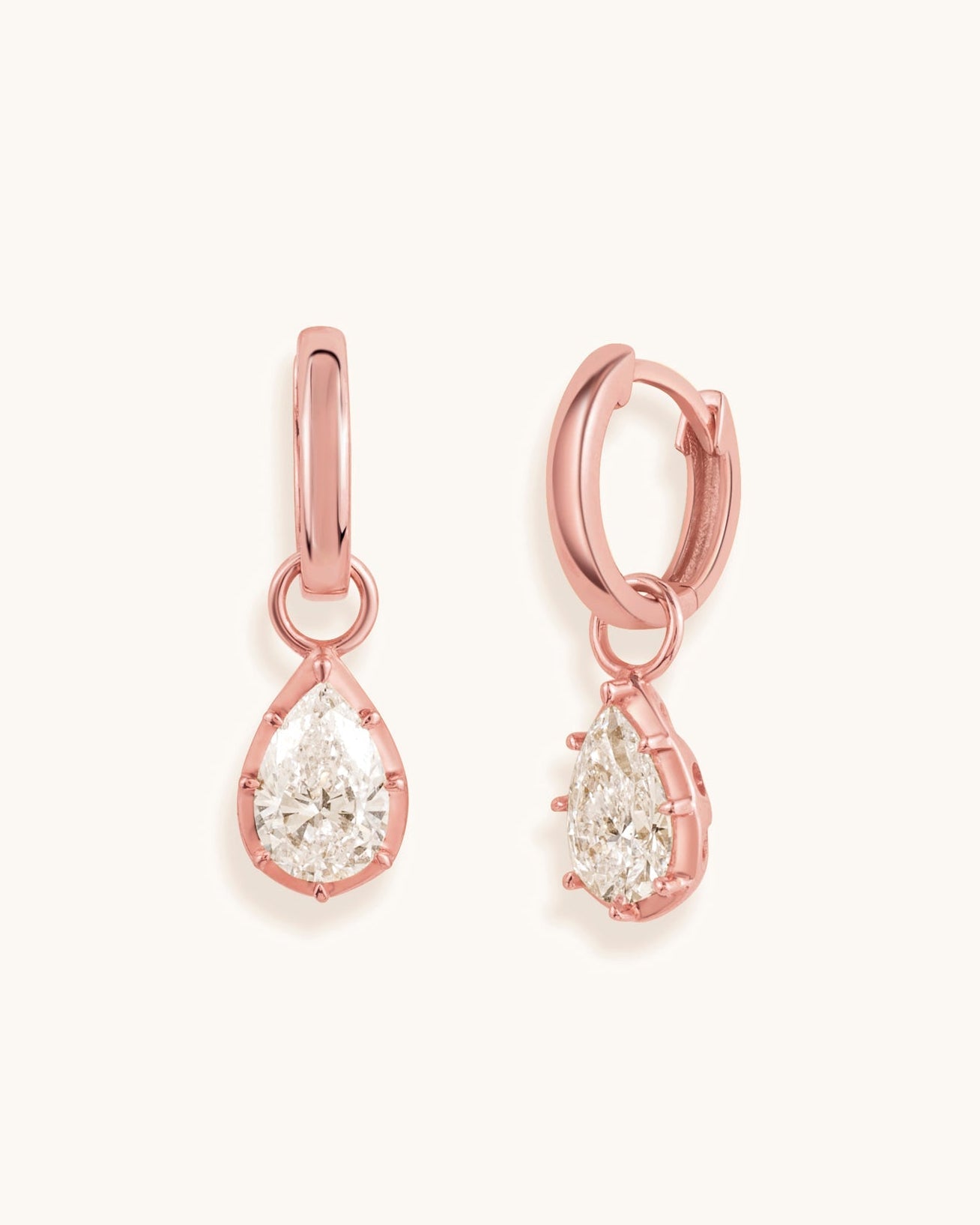 Fancy Diamond Drop Huggies - Sparkle Society