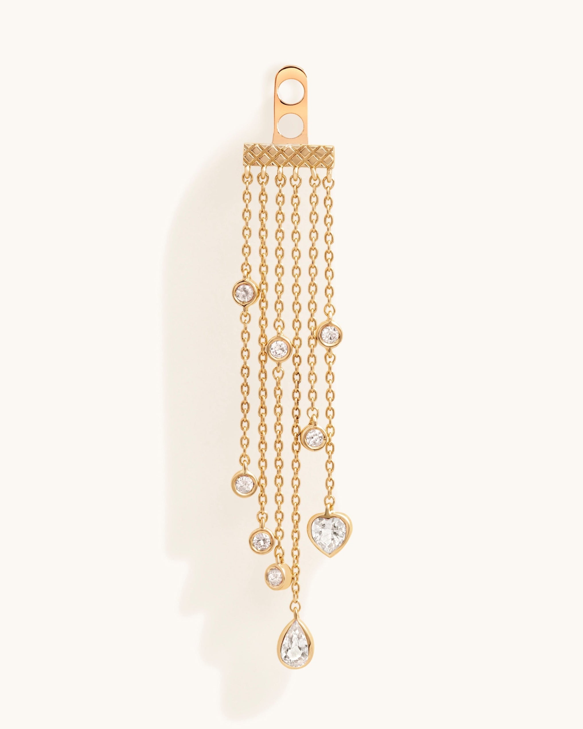 Fancy Shape Diamond Fringe Earring Jacket - Sparkle Society