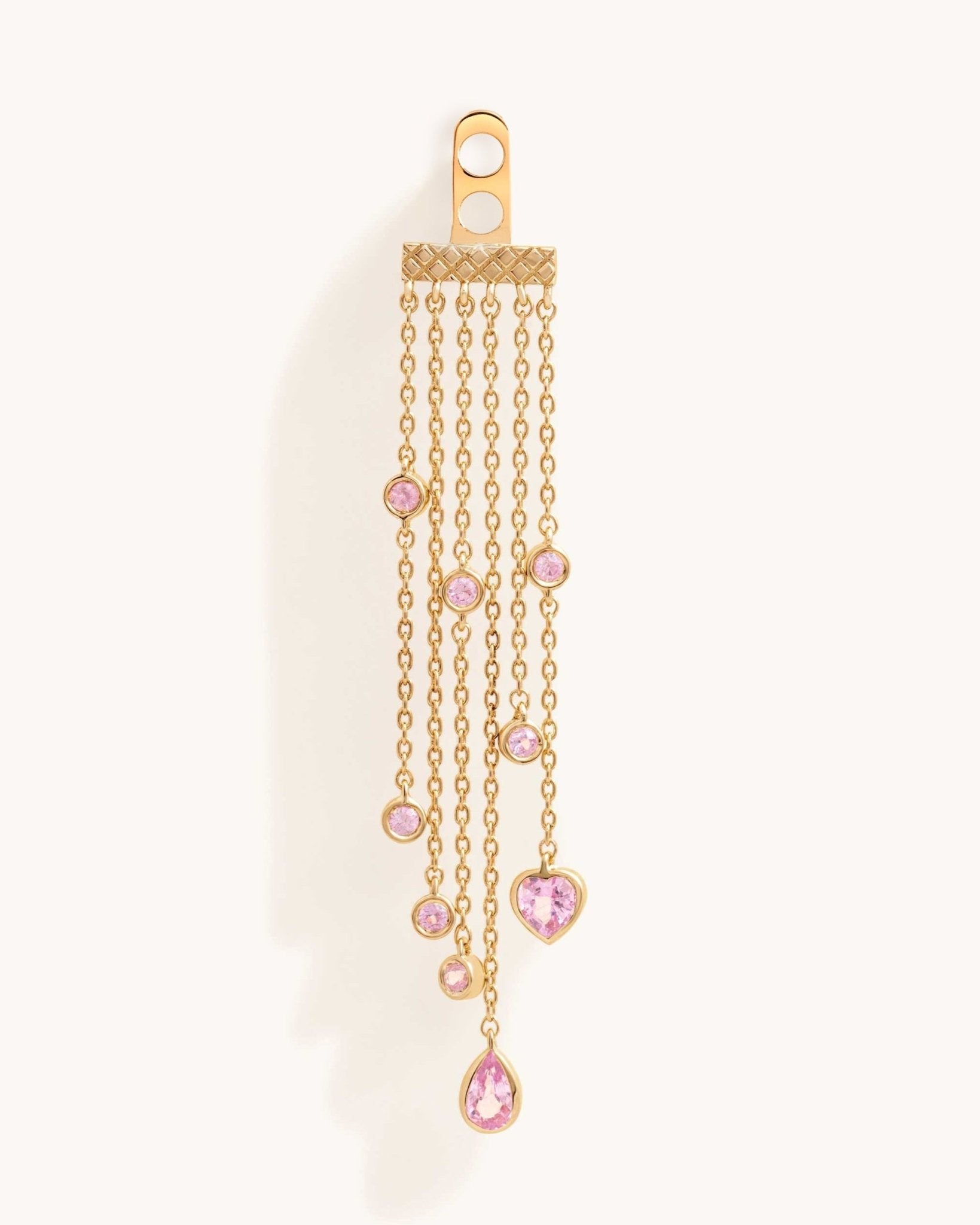 Fancy Shape Gemstone Fringe Earring Jacket - Sparkle Society