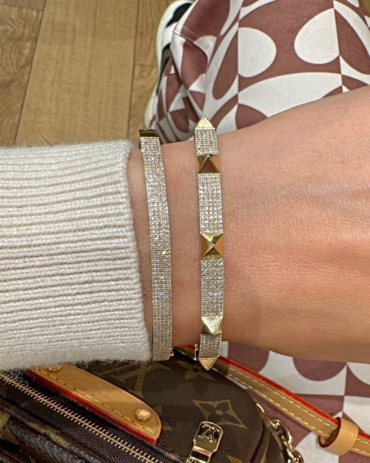 Five Row Diamond Bangle - Sparkle Society
