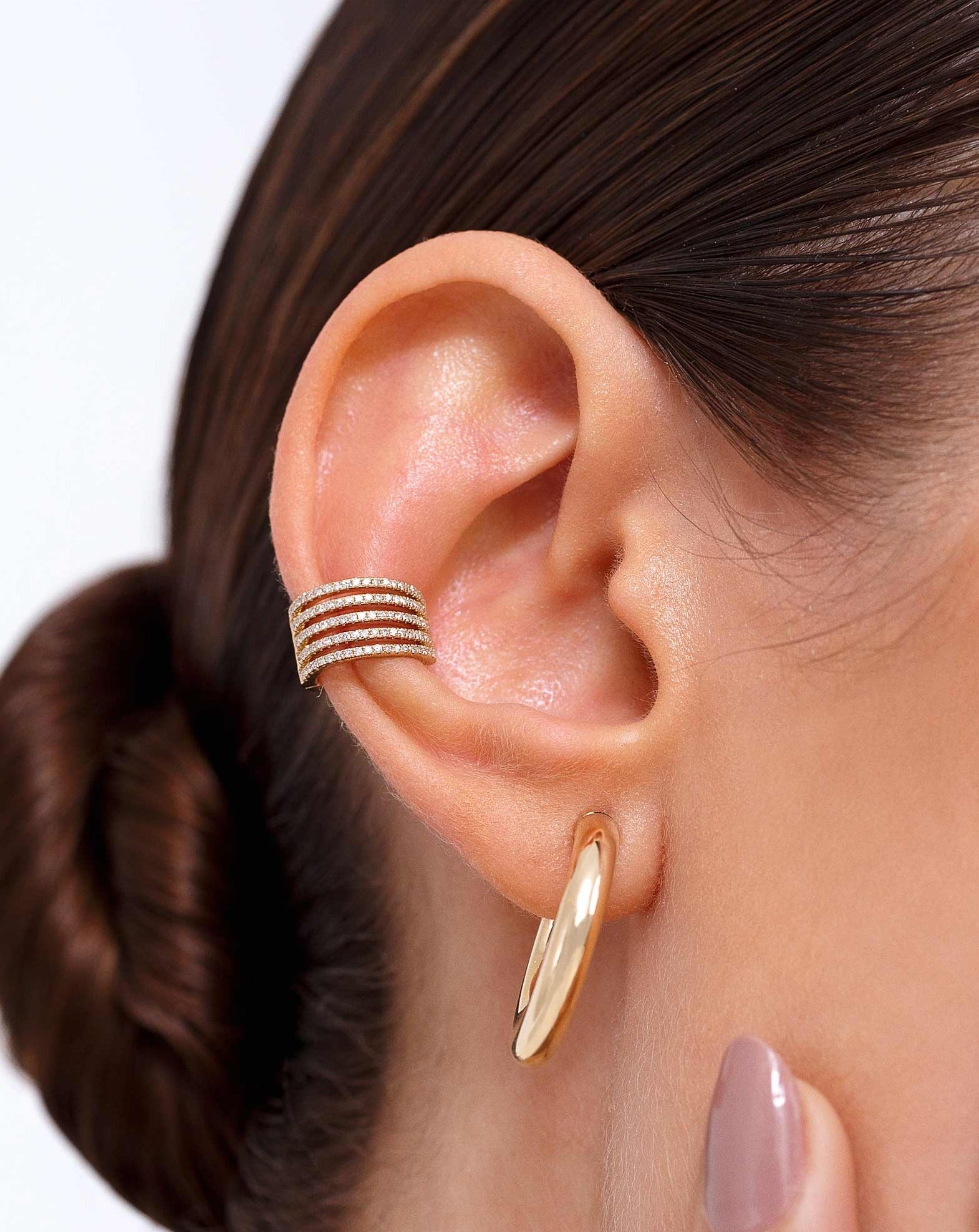 Five Row Diamond Ear Cuff - Sparkle Society