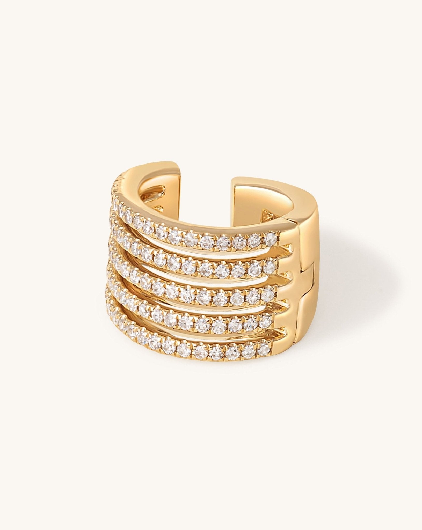 Five Row Diamond Ear Cuff - Sparkle Society
