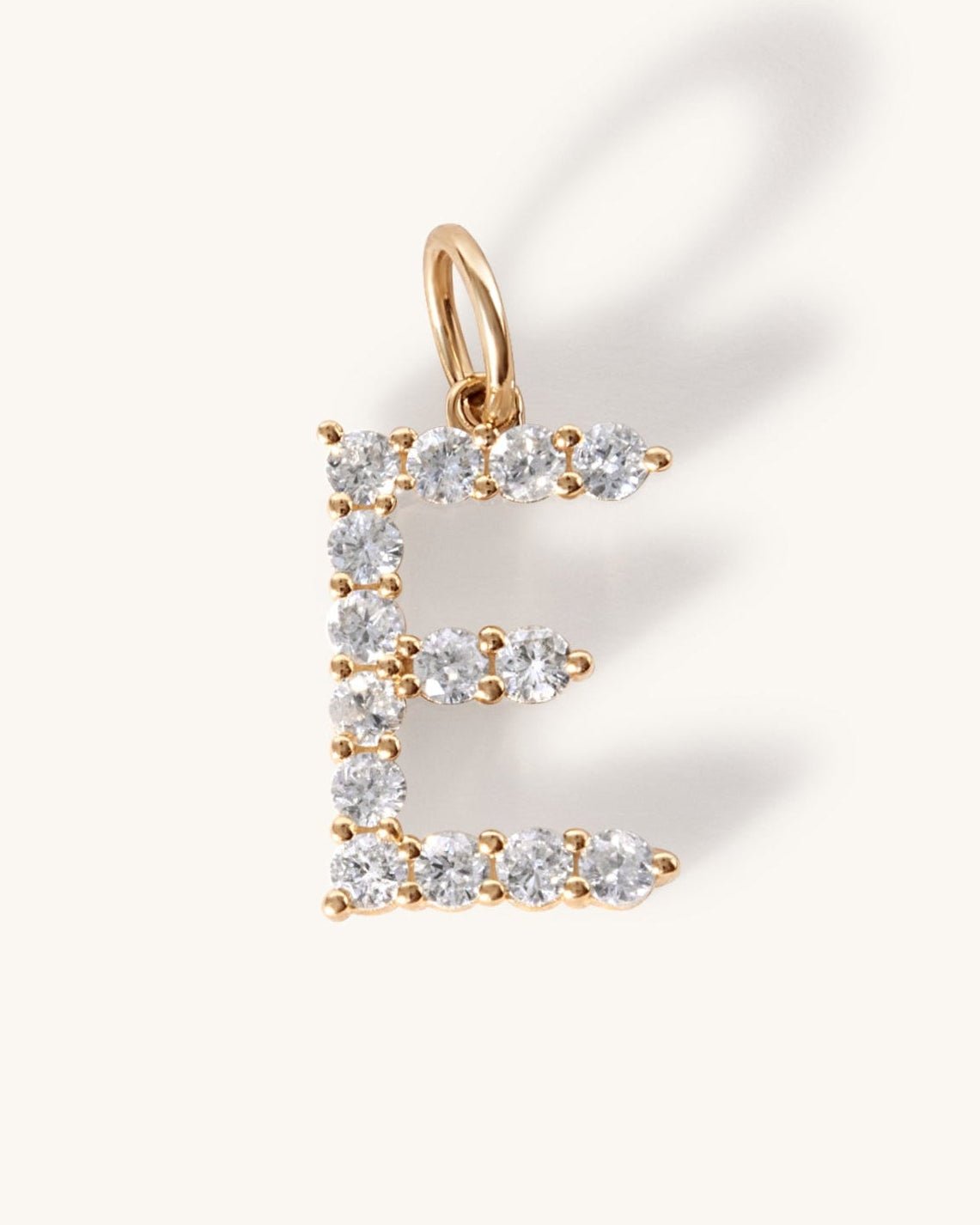 Floating Diamond Initial Necklace Charm - Sparkle Society