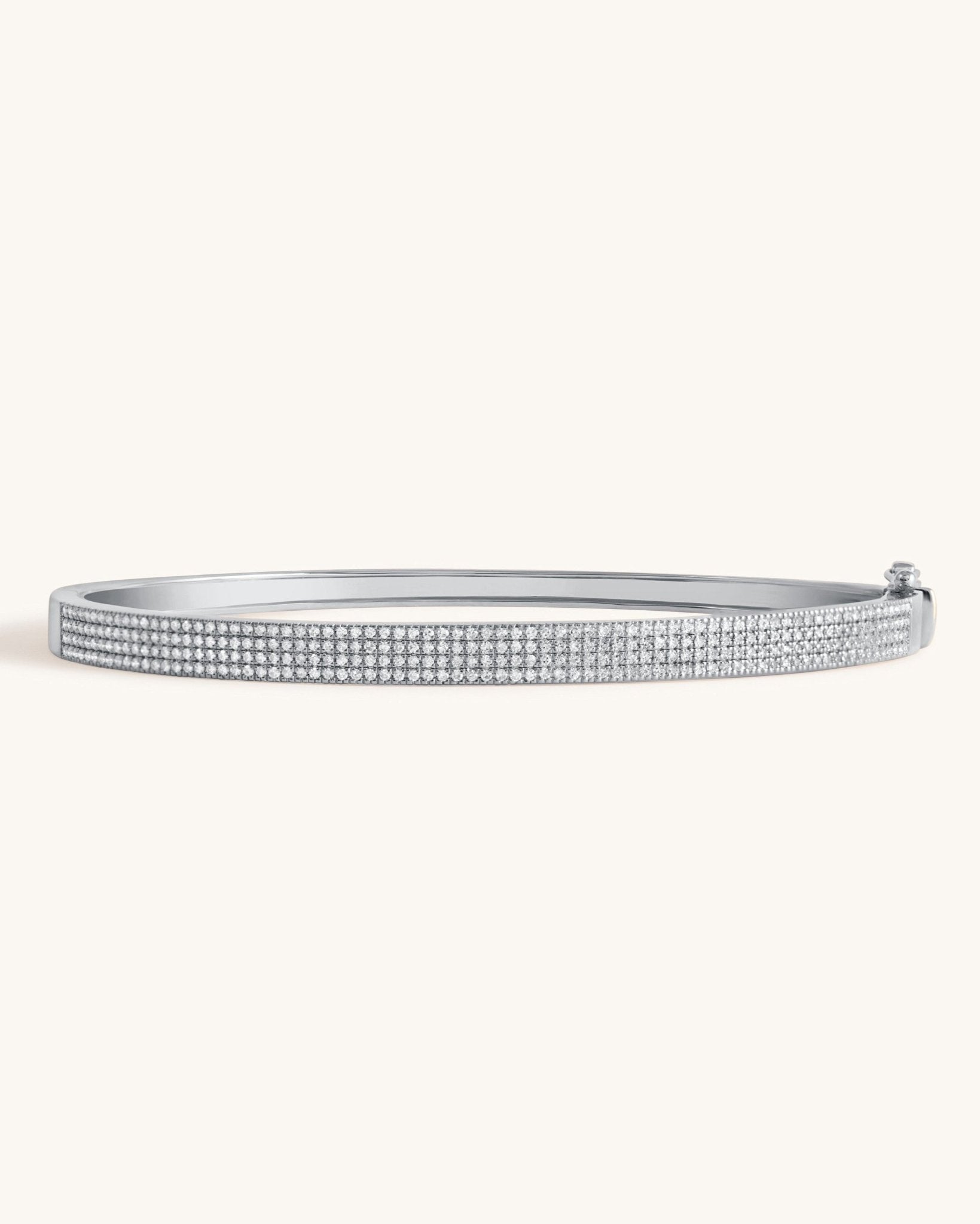 Four Row Diamond Bangle - Sparkle Society