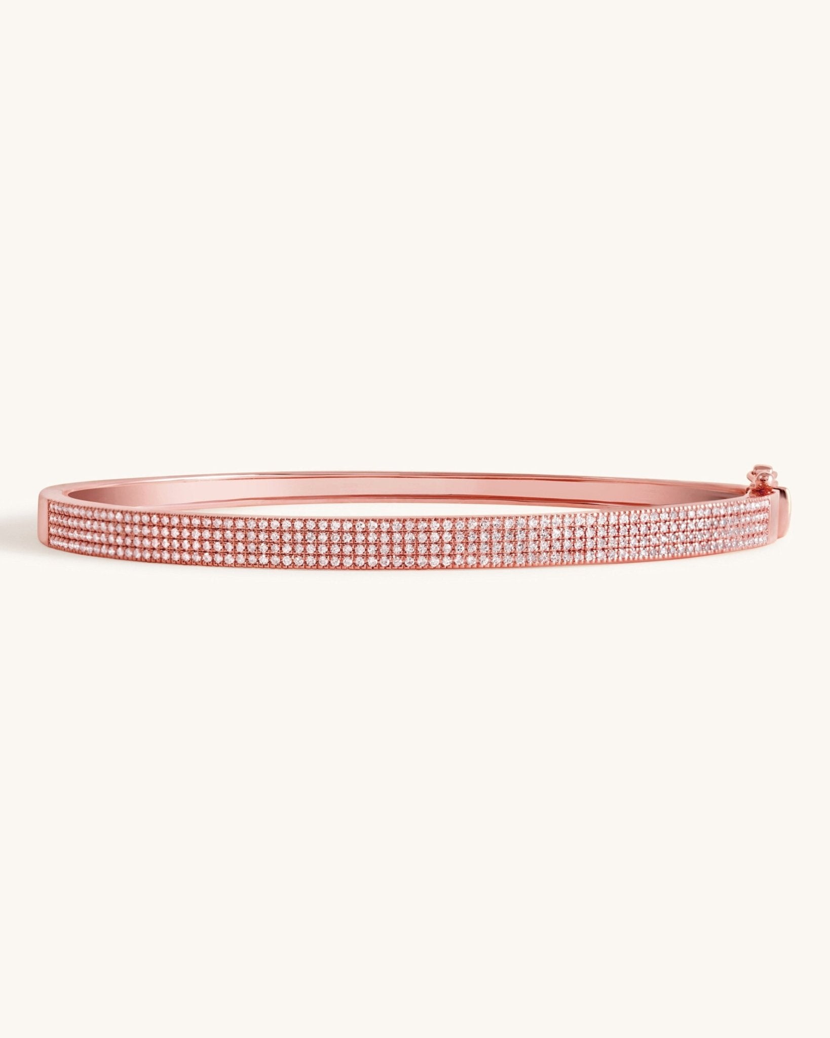 Four Row Diamond Bangle - Sparkle Society