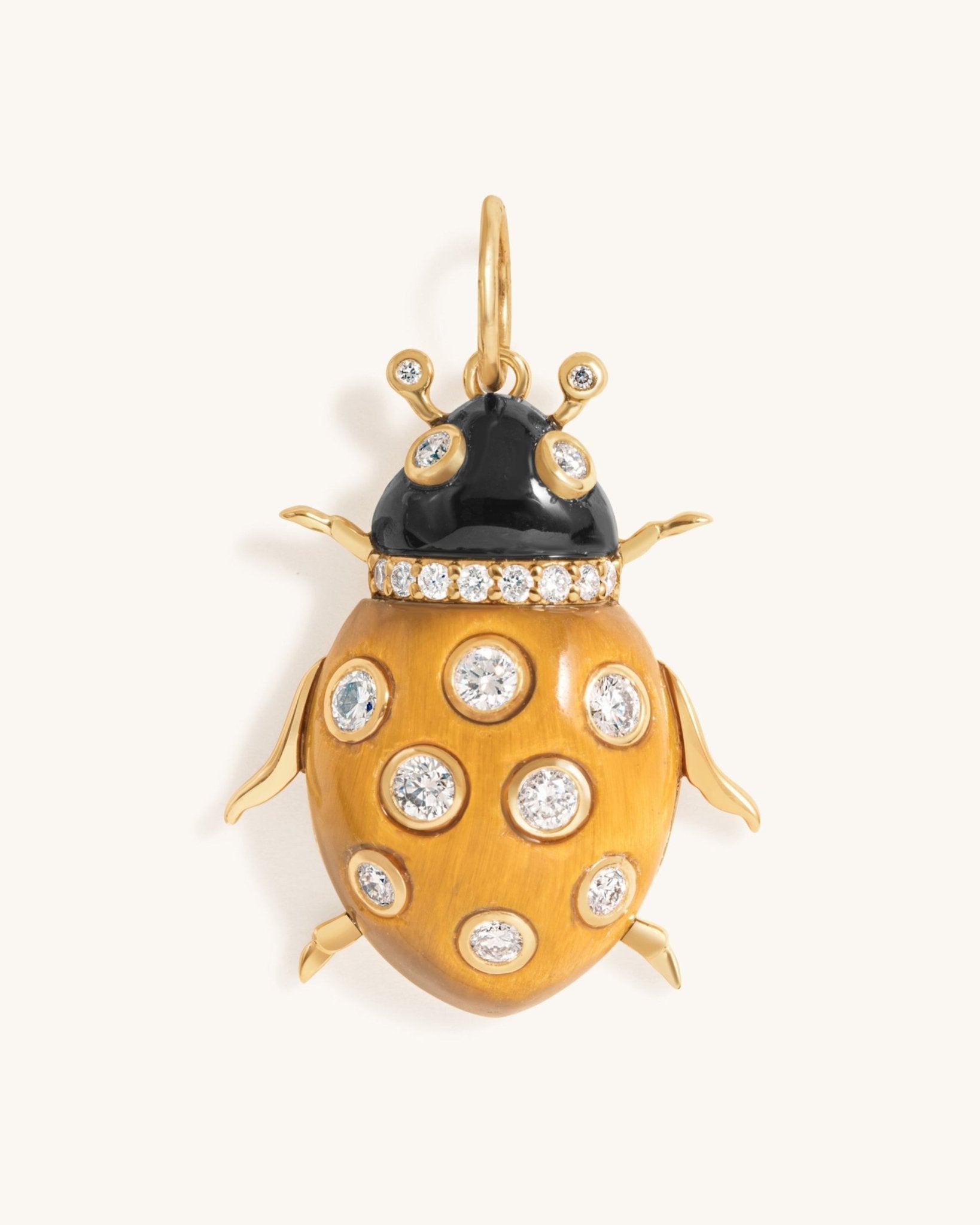 Gemstone and Diamond Beetle Charm - Sparkle Society