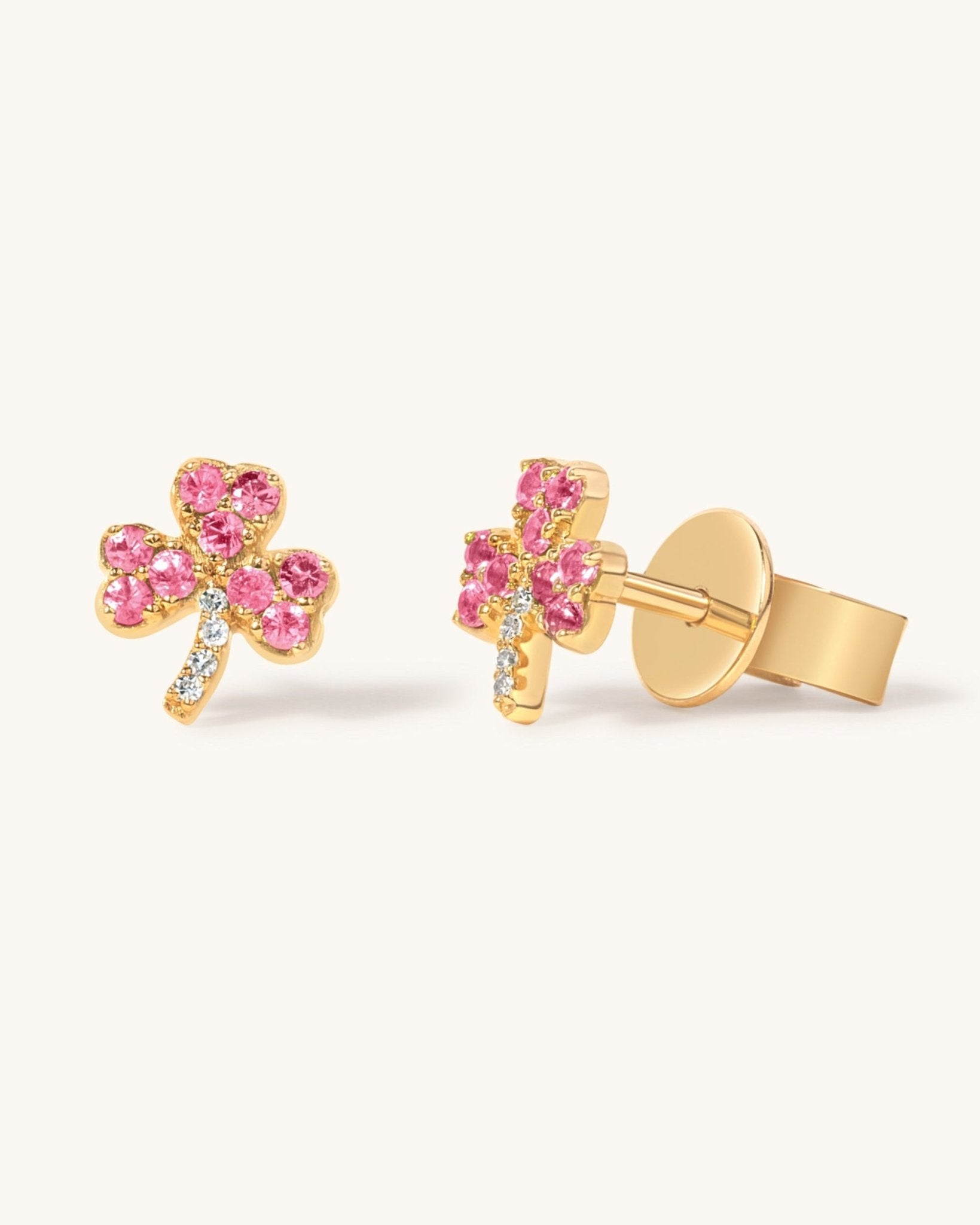 Gemstone Clover Studs - Sparkle Society