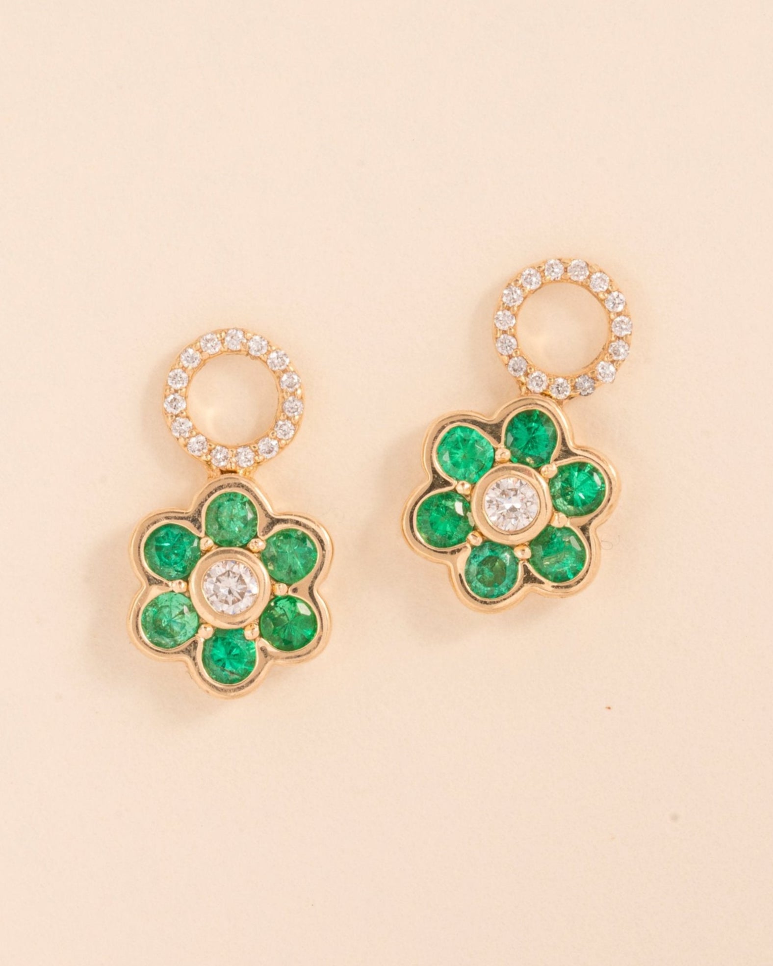 Gemstone Flower Earring Charm - Sparkle Society