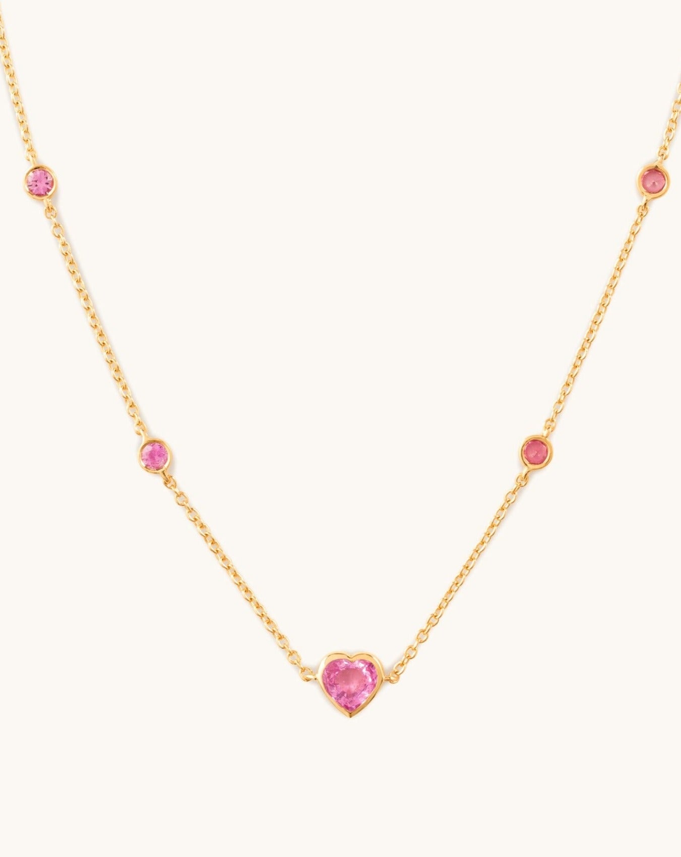 Gemstone Heart and Bezel Choker - Sparkle Society