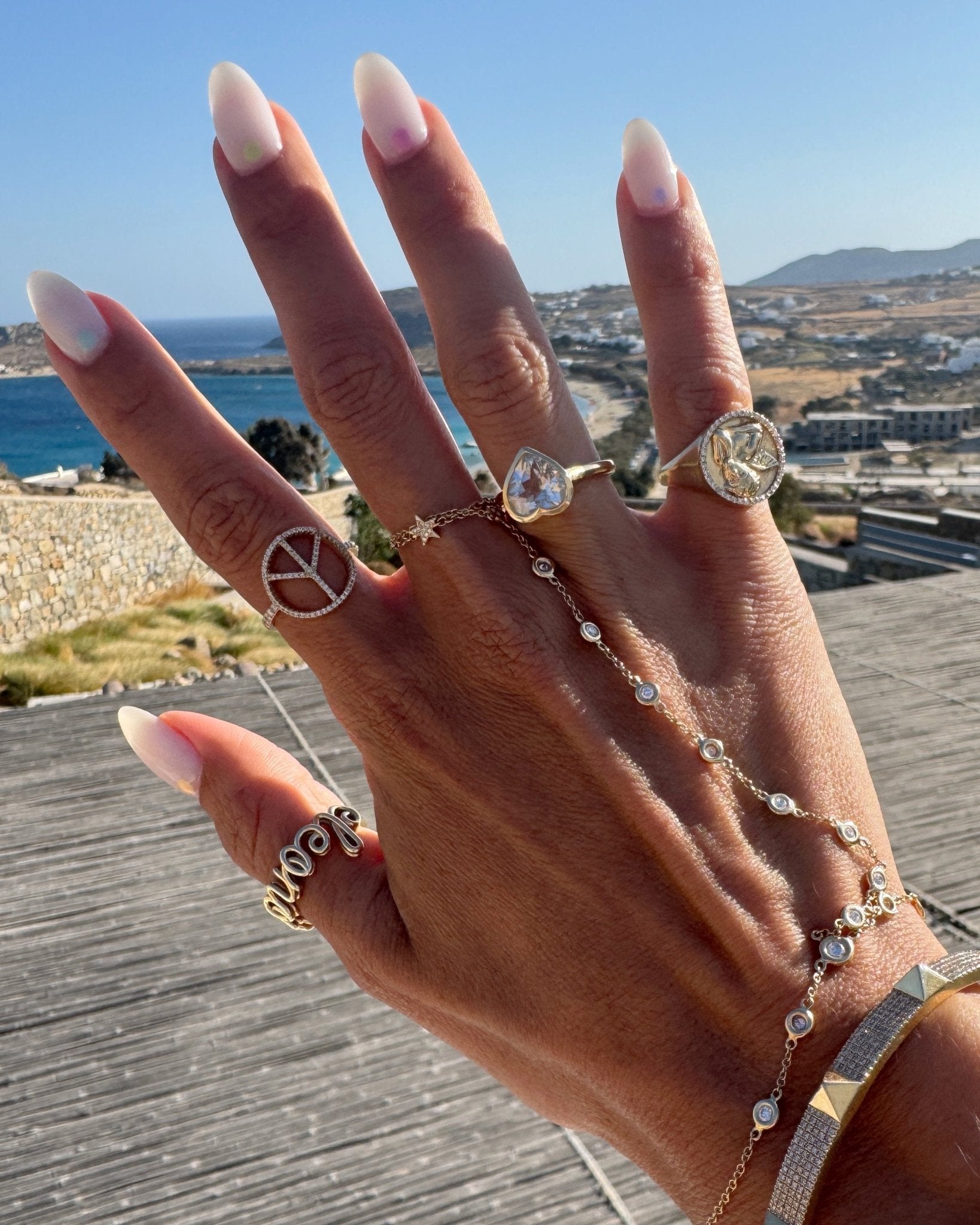 Gemstone Heart Shape Ring - Sparkle Society
