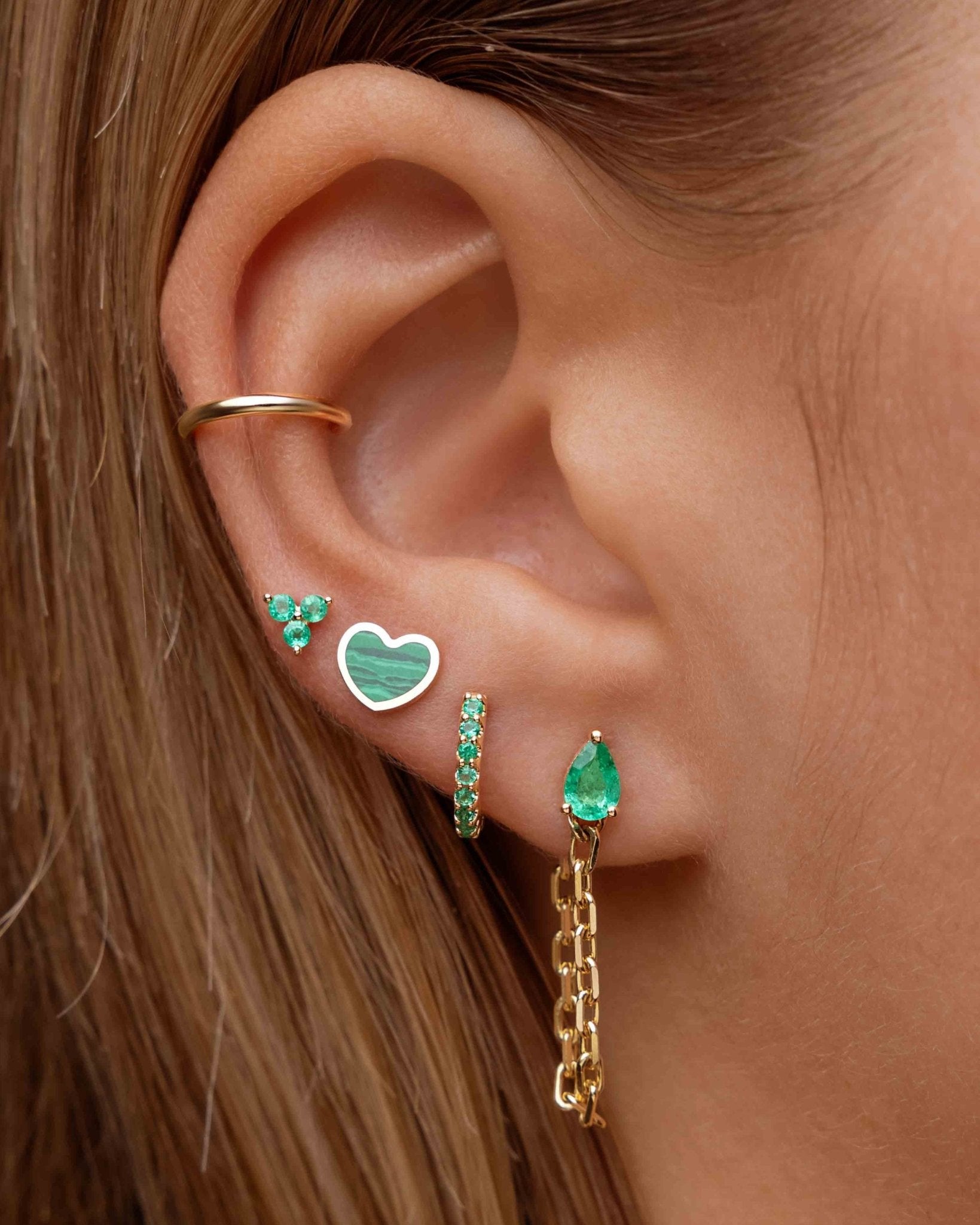 Gemstone Trio Studs - Sparkle Society