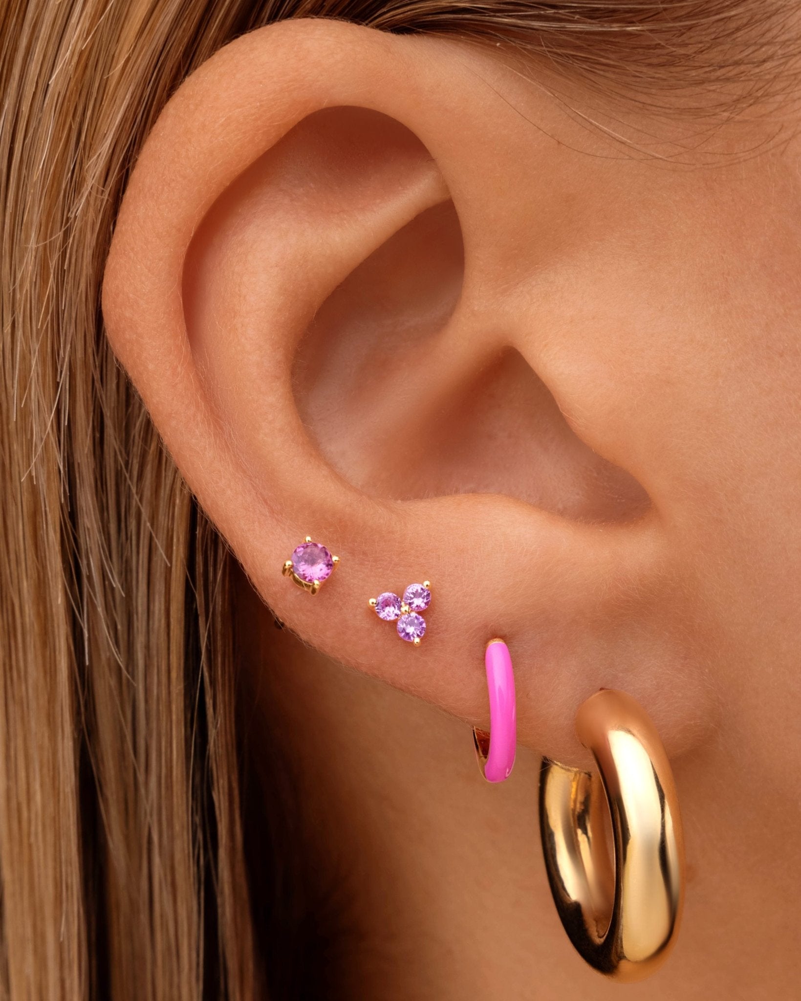 Gemstone Trio Studs - Sparkle Society