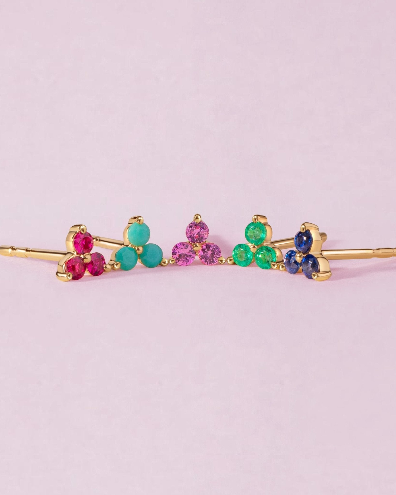 Gemstone Trio Studs - Sparkle Society