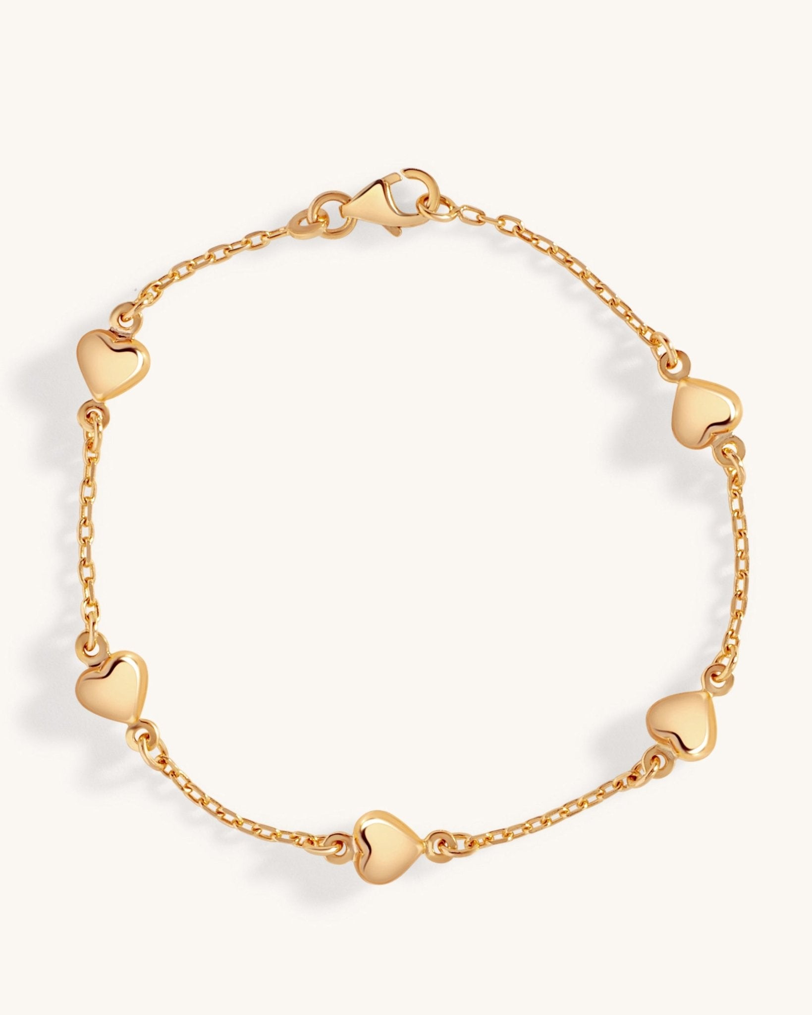 Girl Puffed Hearts Links Bracelet - Sparkle Society
