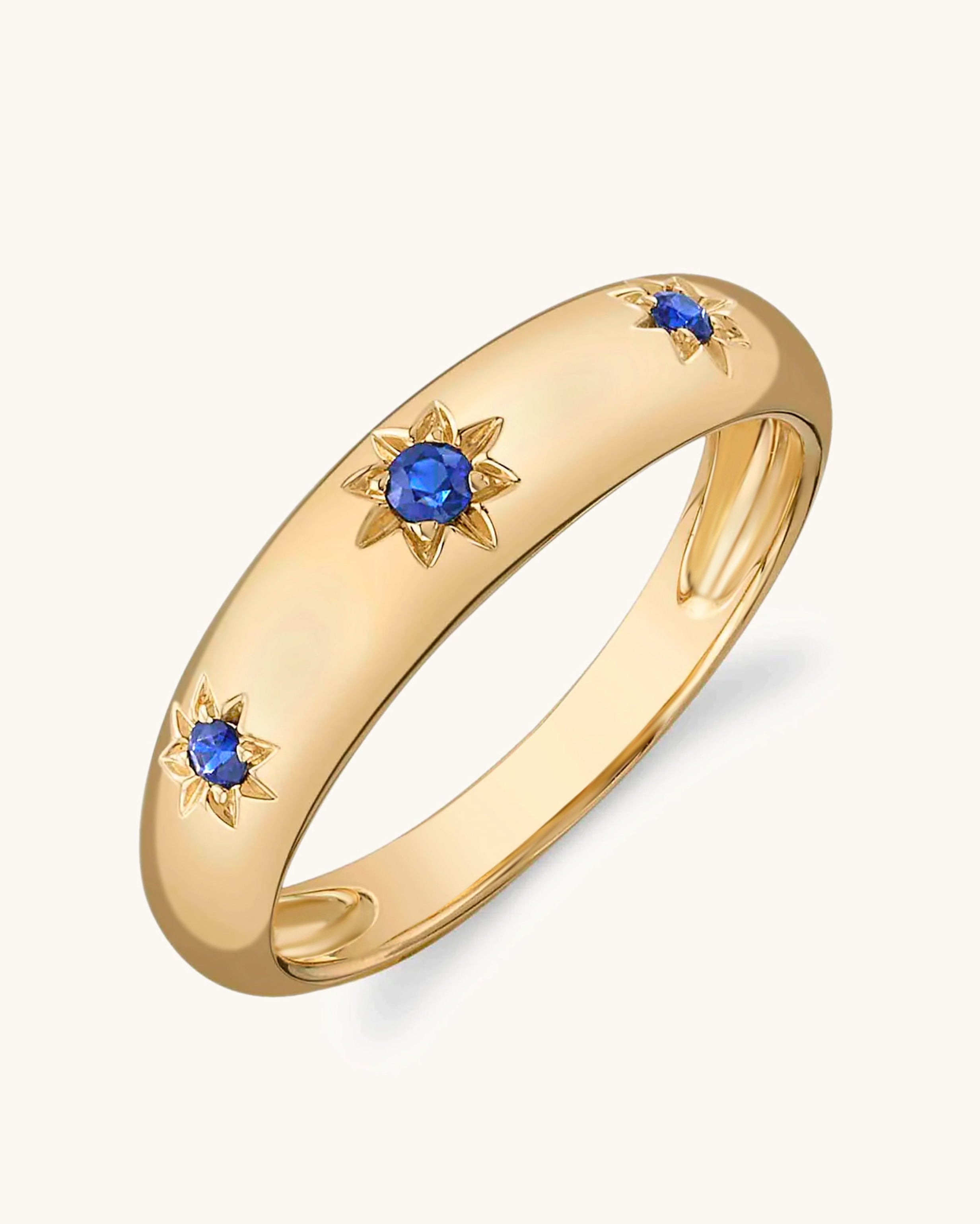 Gold And Gemstone Star Ring - Sparkle Society
