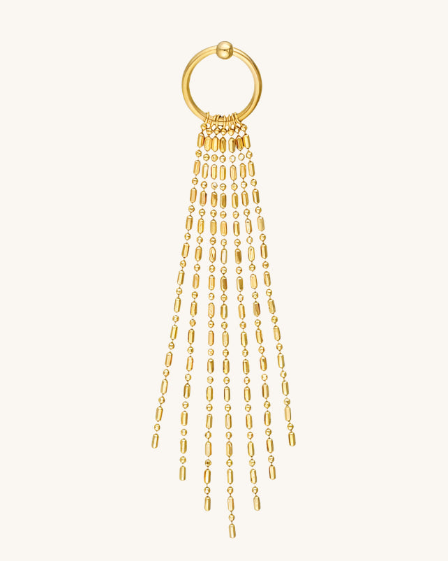 Gold Open Circle Multi Shape Fringe Studs - Sparkle Society