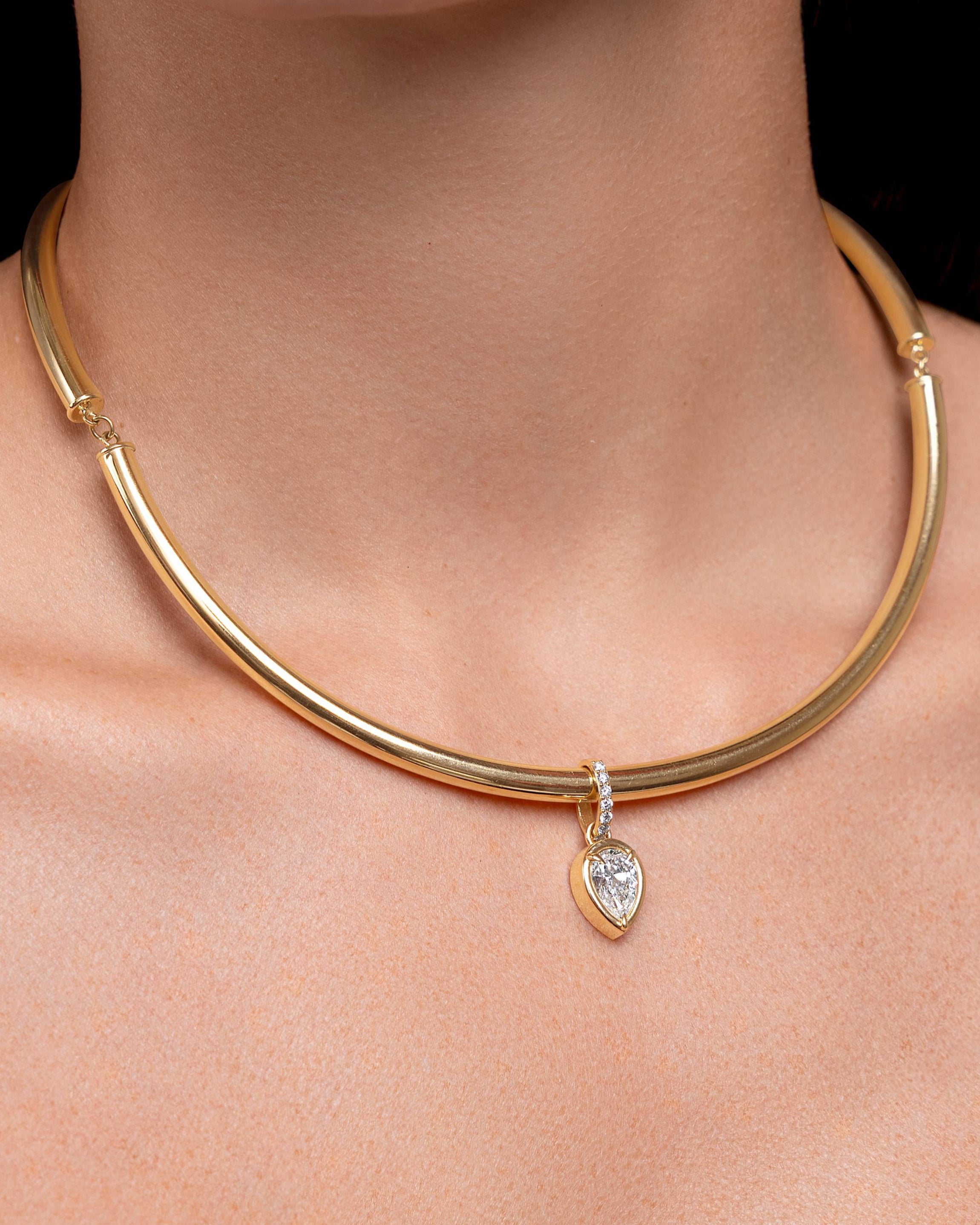 Hollow Gold Tube Chocker - Sparkle Society