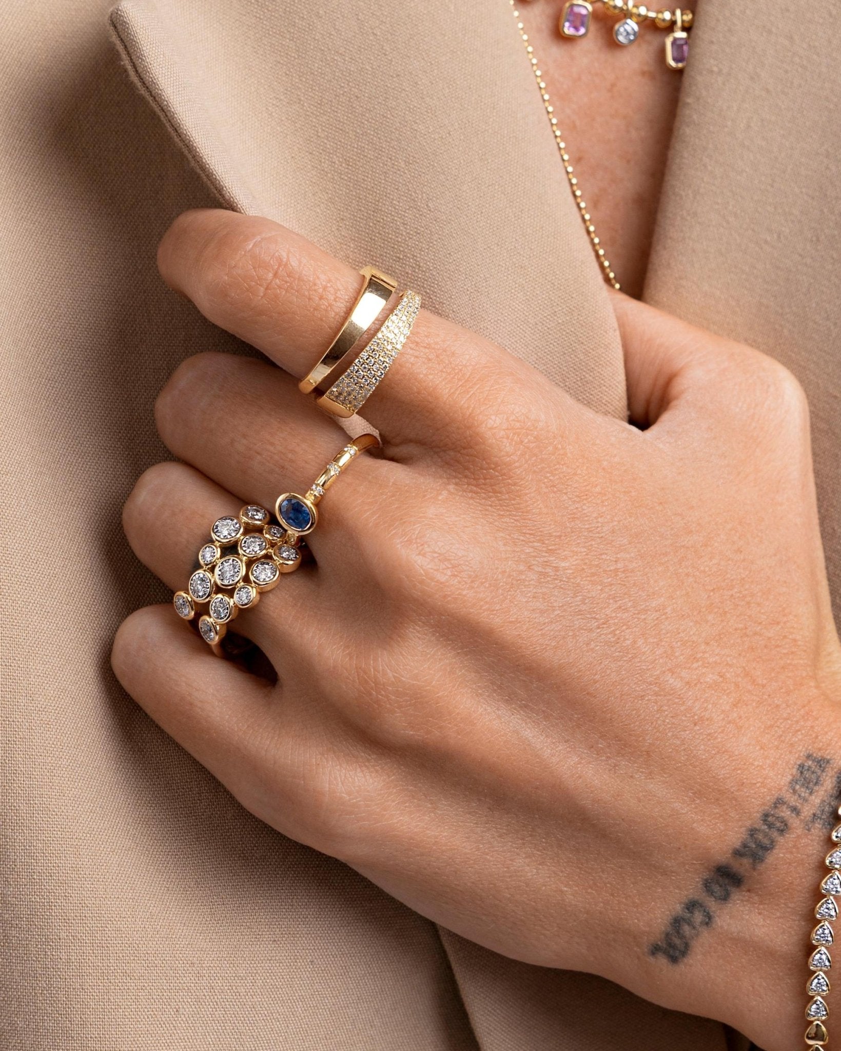 Illusion Diamond Bezel Bubble Ring - Sparkle Society