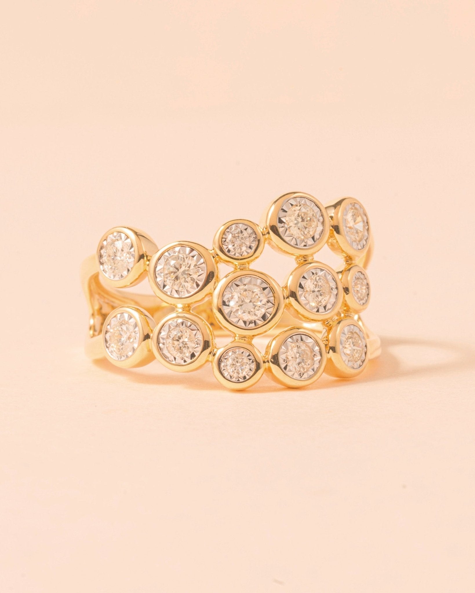 Illusion Diamond Bezel Bubble Ring - Sparkle Society