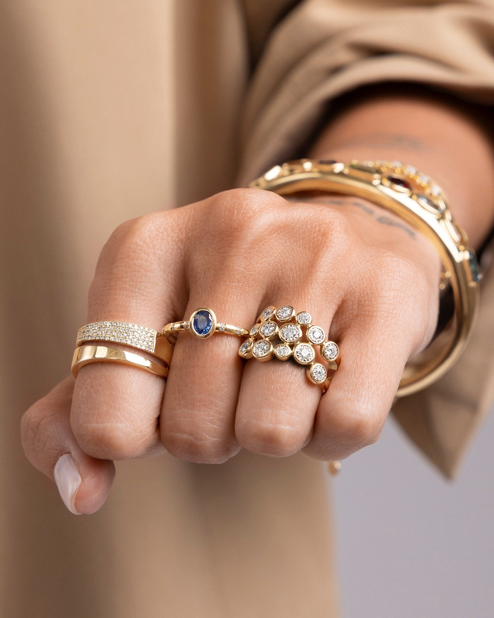 Illusion Diamond Bezel Bubble Ring - Sparkle Society