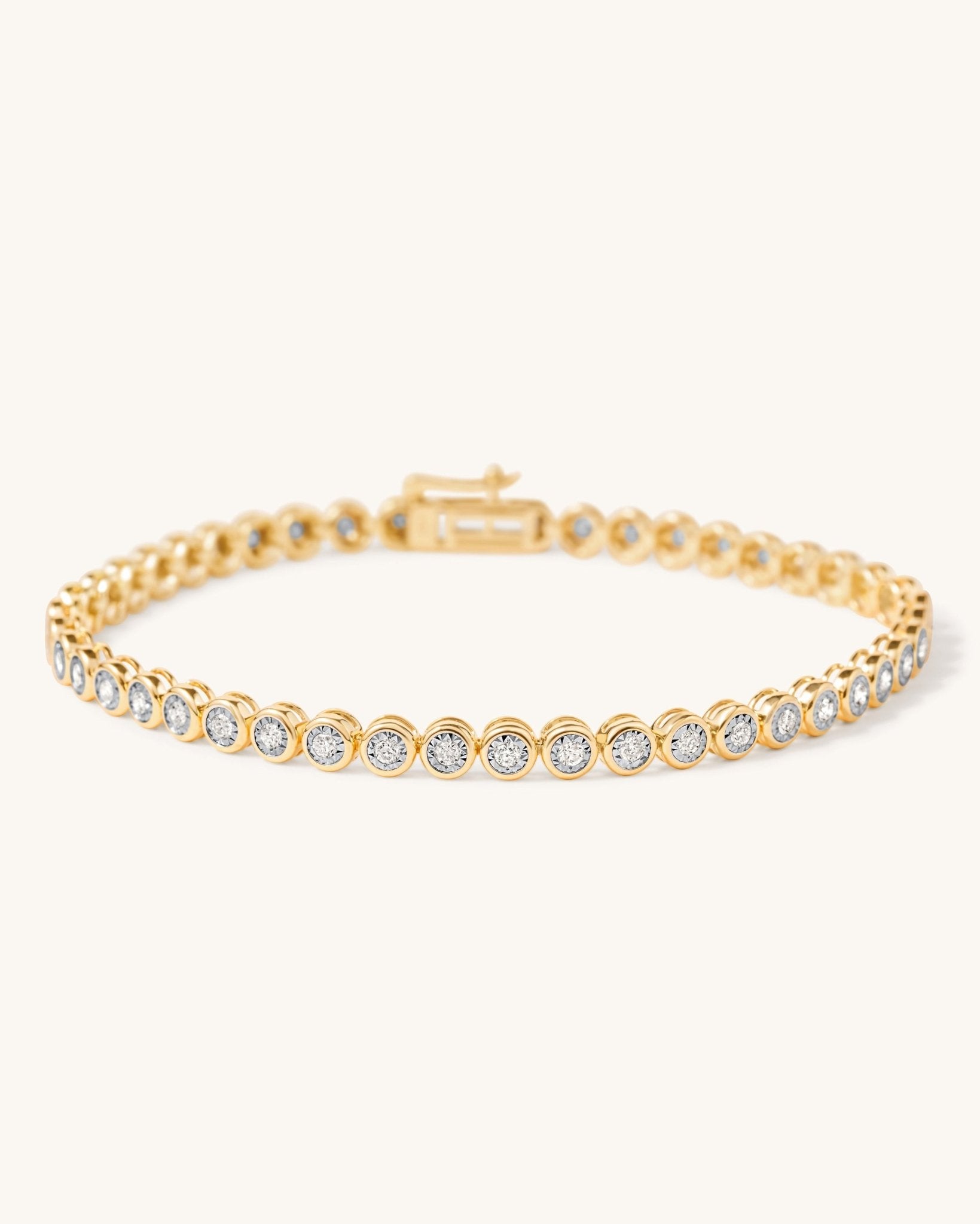 Illusion Diamond Bezel Tennis Bracelet - Sparkle Society