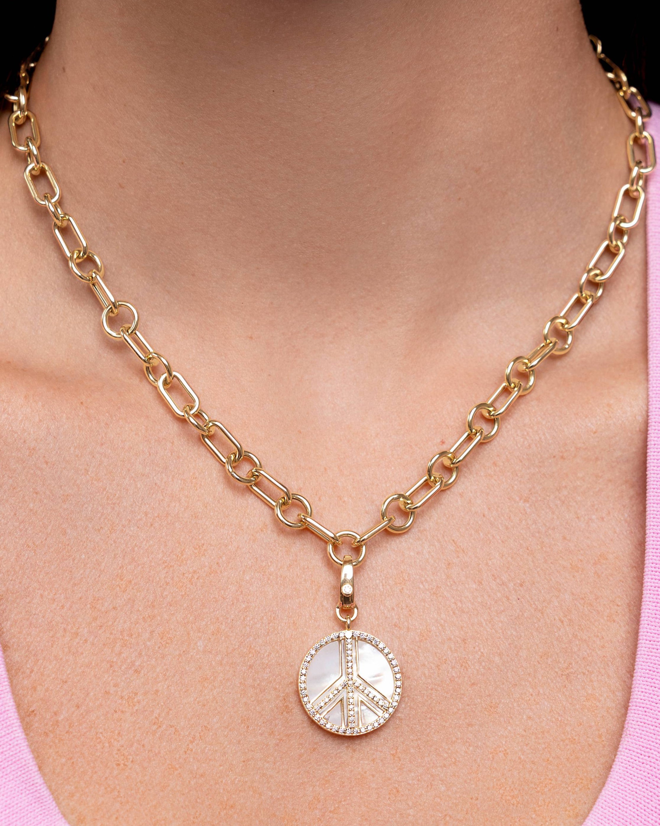 Interlocked Round and Oval Link Necklace - Sparkle Society