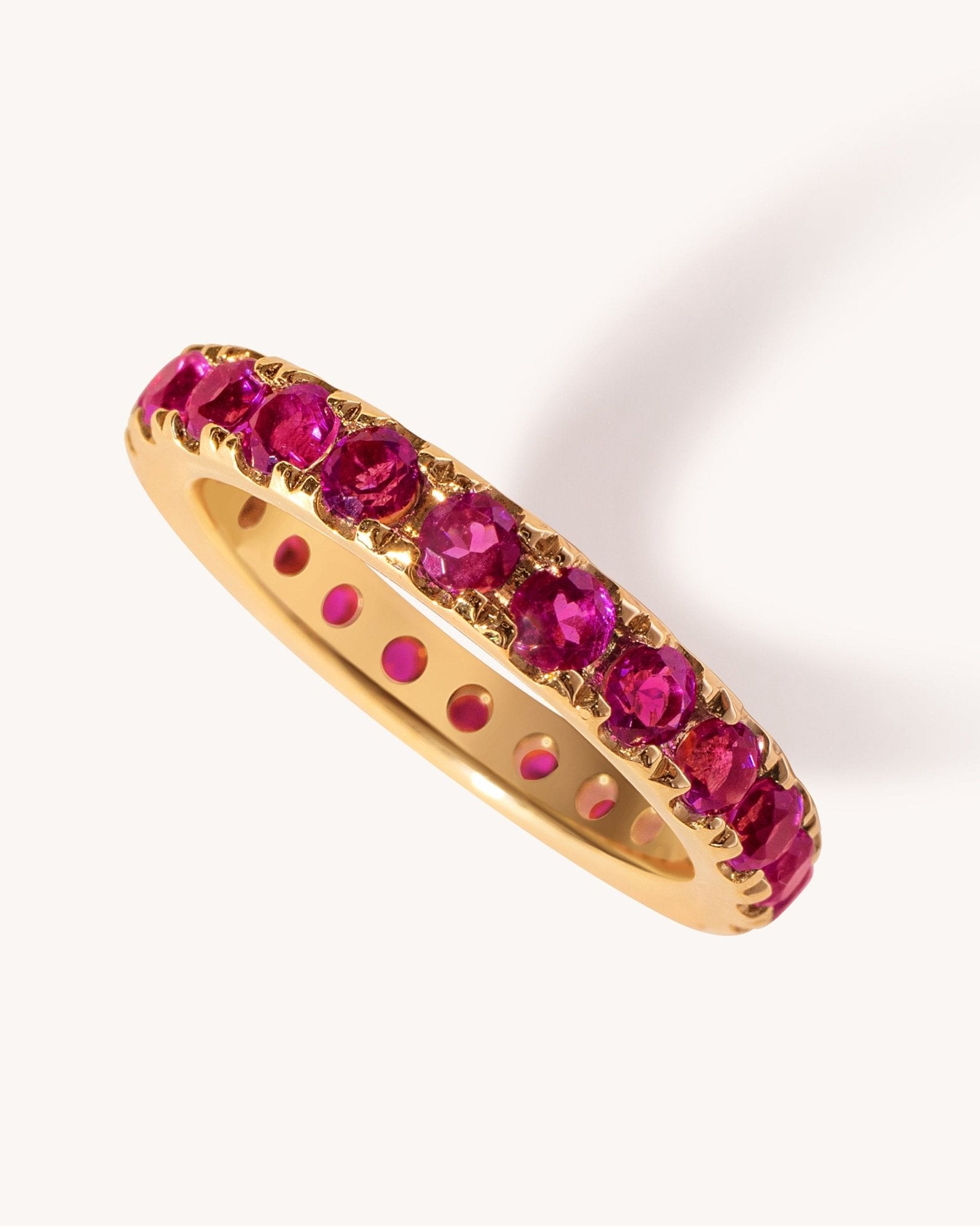 Jumbo Gemstone Eternity Band Ring - Sparkle Society