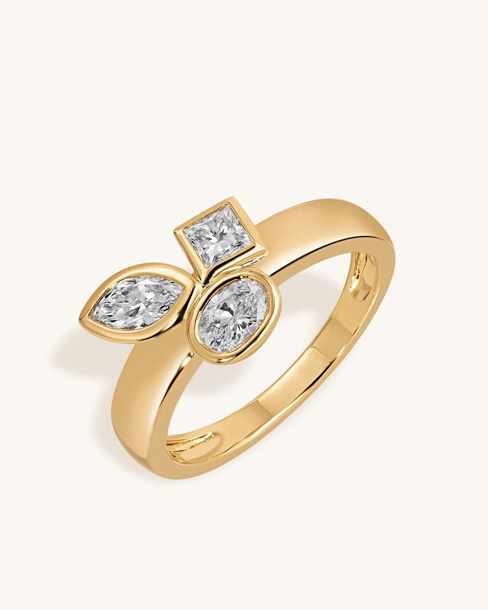 Marquise Princess Oval Shape Diamond Ring - Sparkle Society