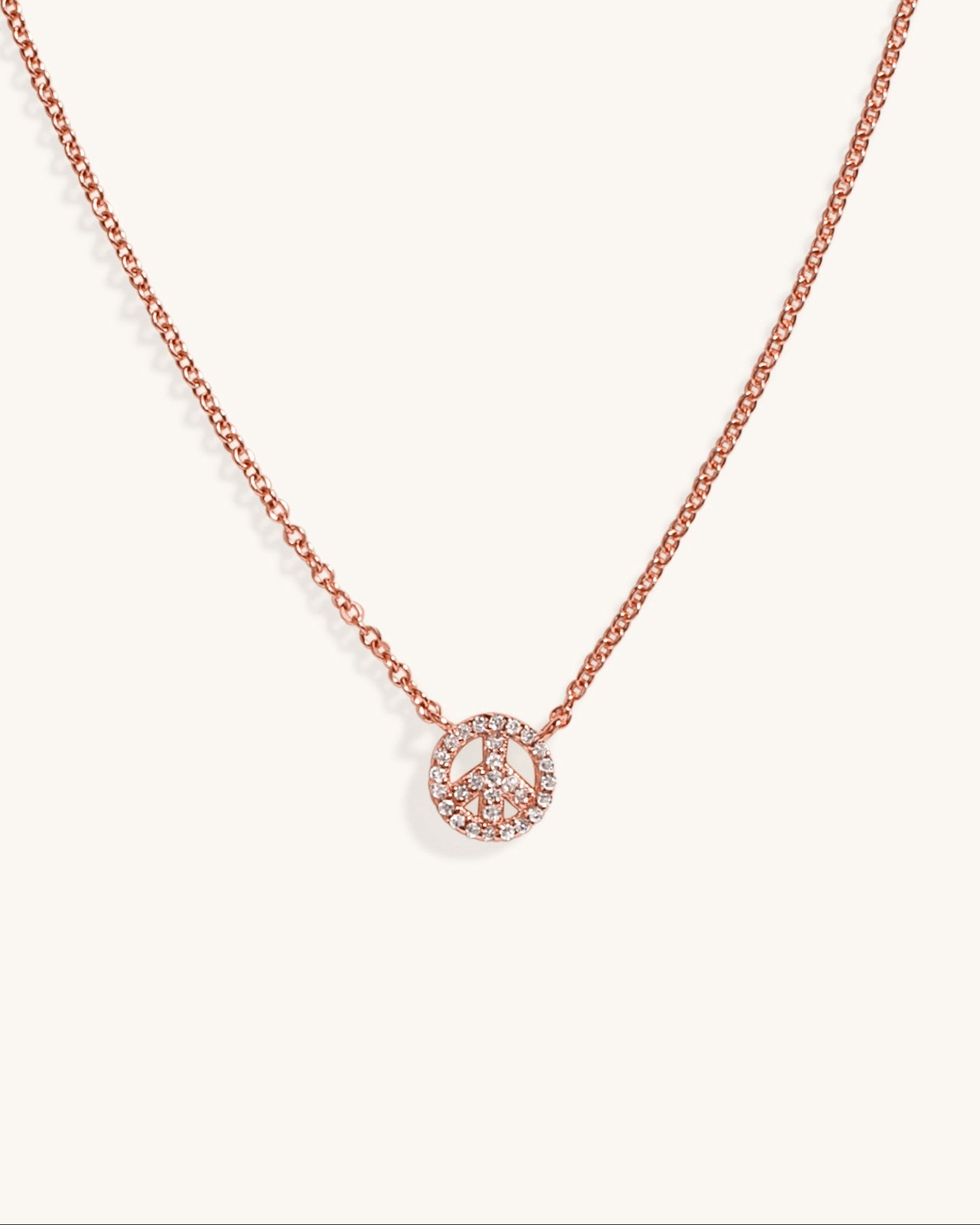 Mini Diamond Peace Necklace - Sparkle Society