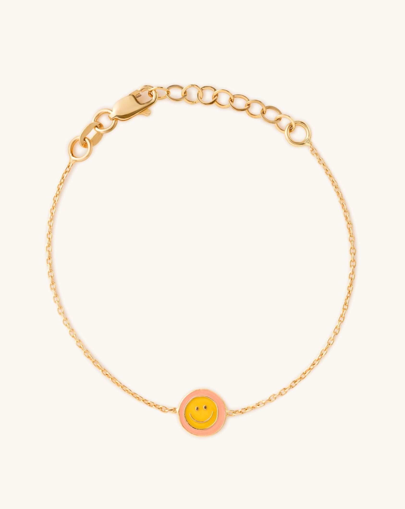 Enamel Smiley Face Bracelet - Sparkle Society