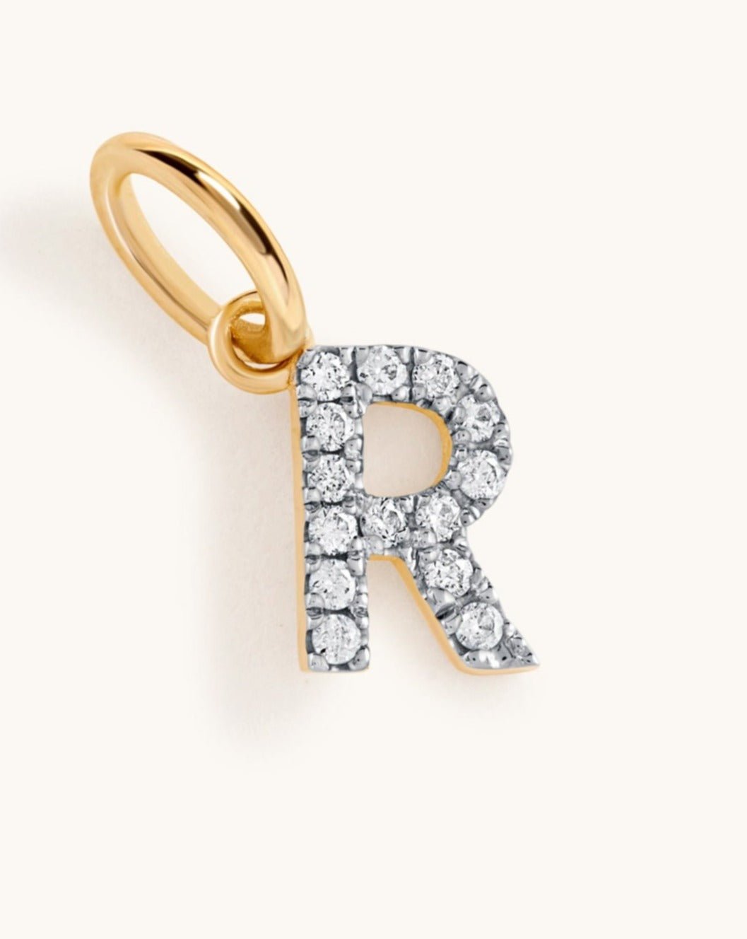 Mini Floating Diamond Initial Charm - Sparkle Society