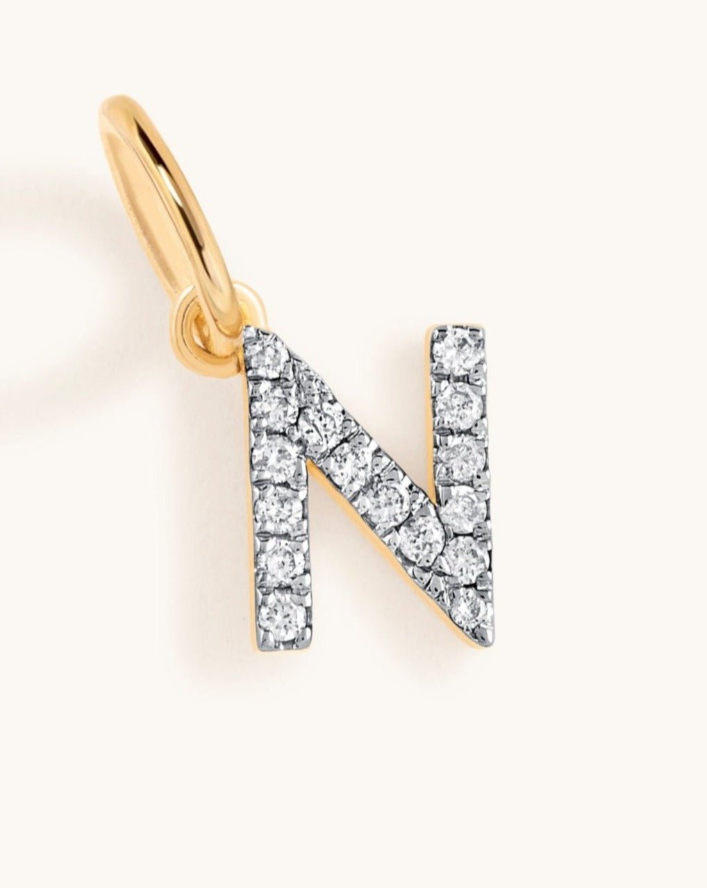 Mini Floating Diamond Initial Charm - Sparkle Society