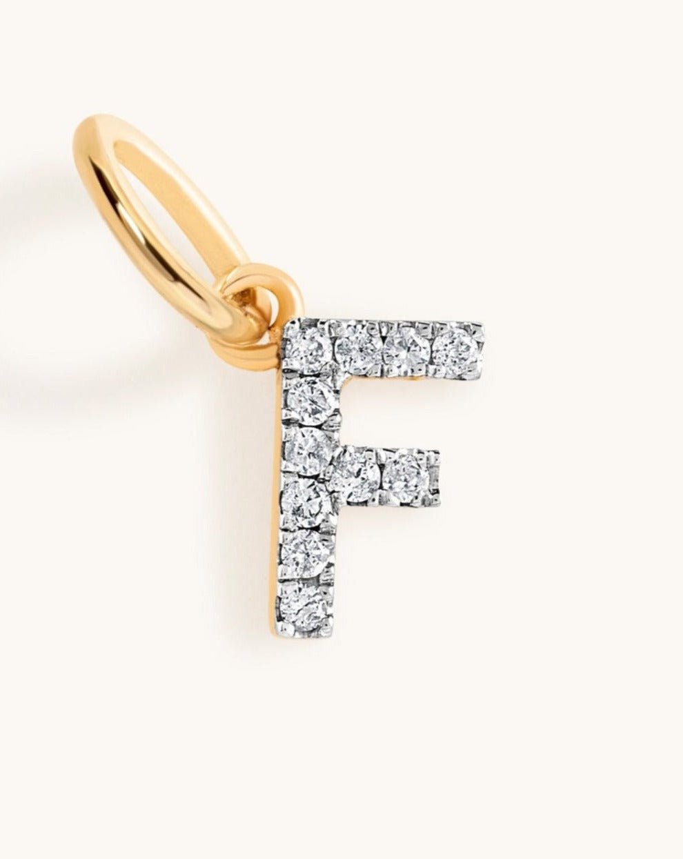Mini Floating Diamond Initial Charm - Sparkle Society