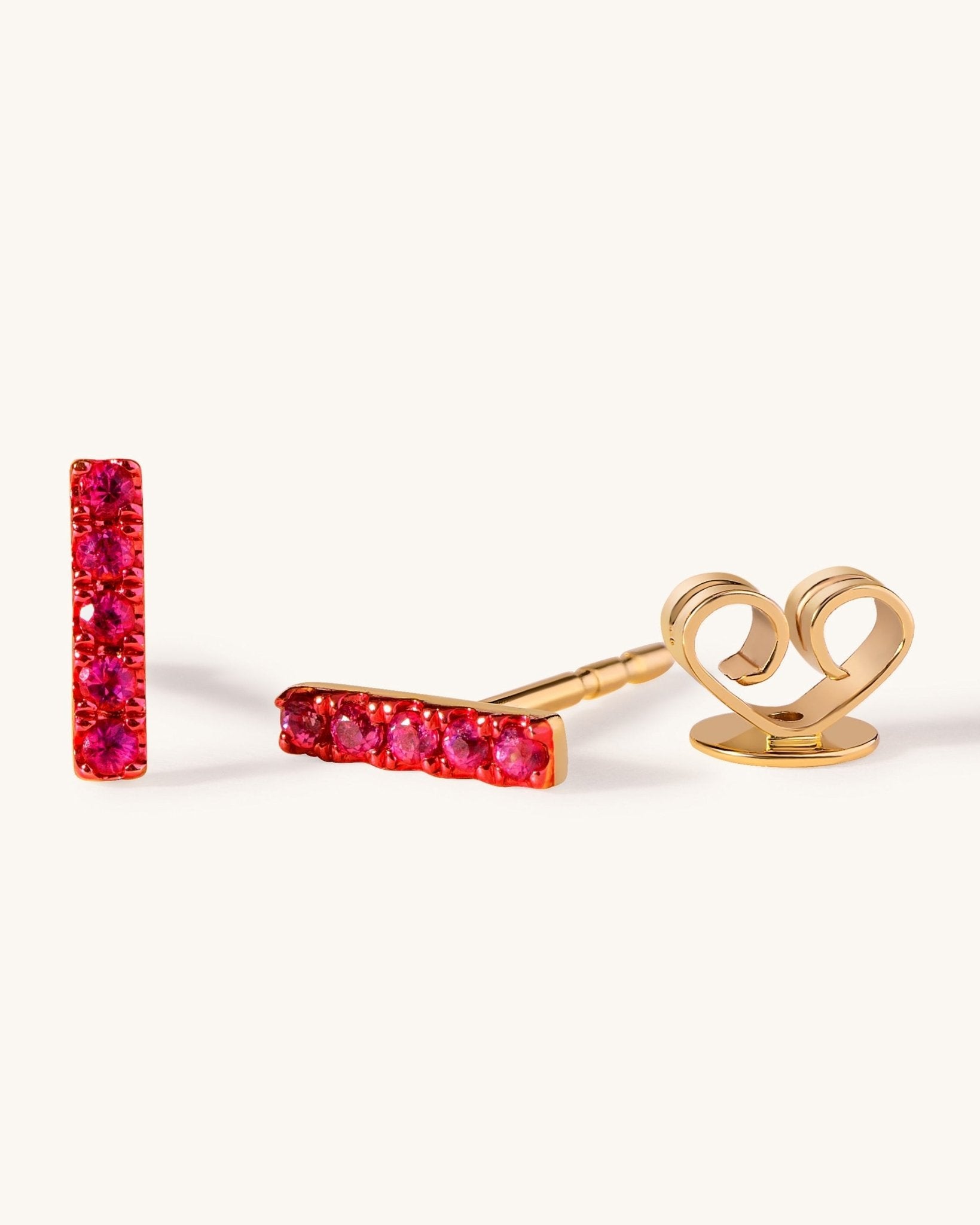 Mini Gemstone Bar Studs - Sparkle Society