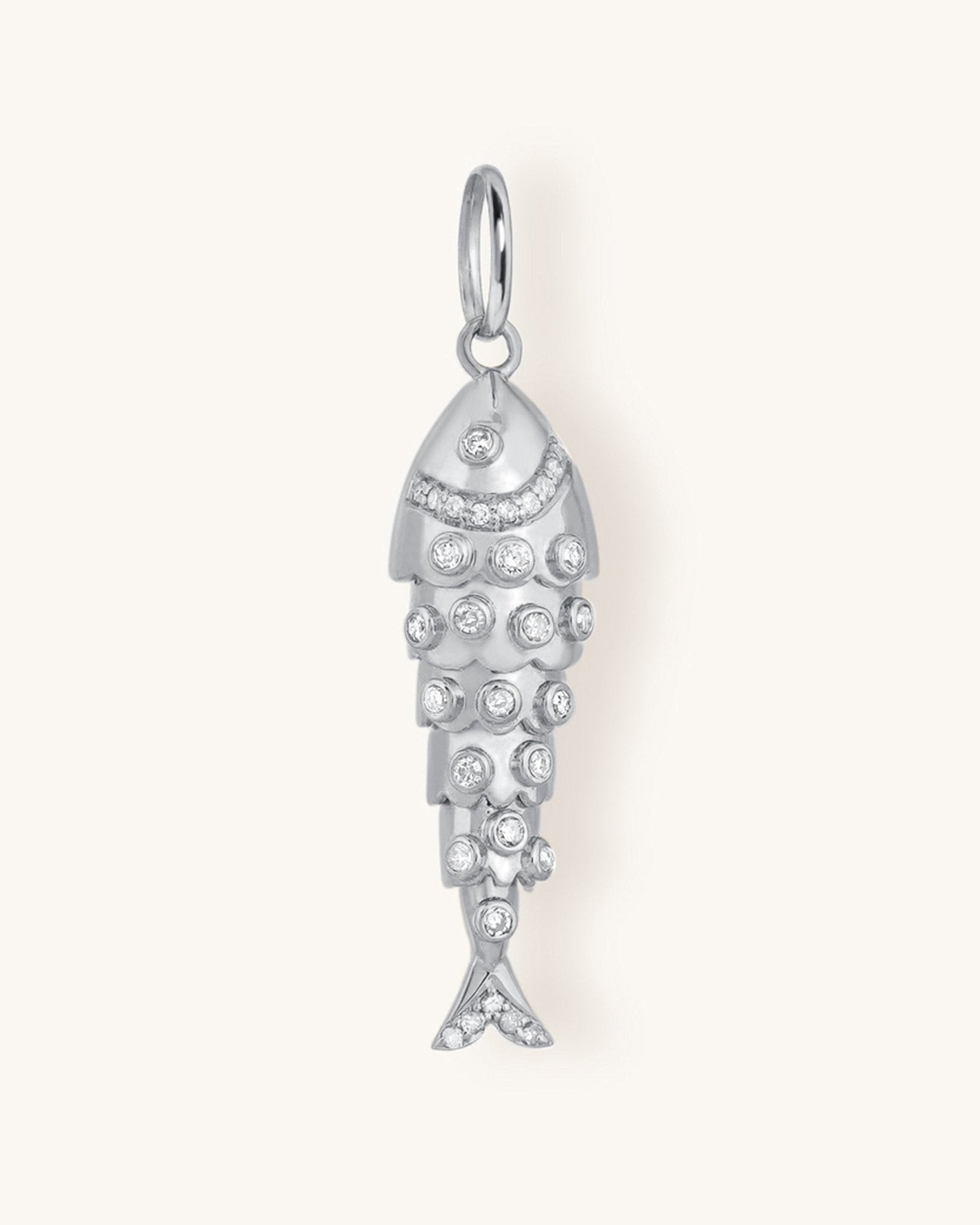 Multi Gemstone Gold Fish Necklace Charm - Sparkle Society