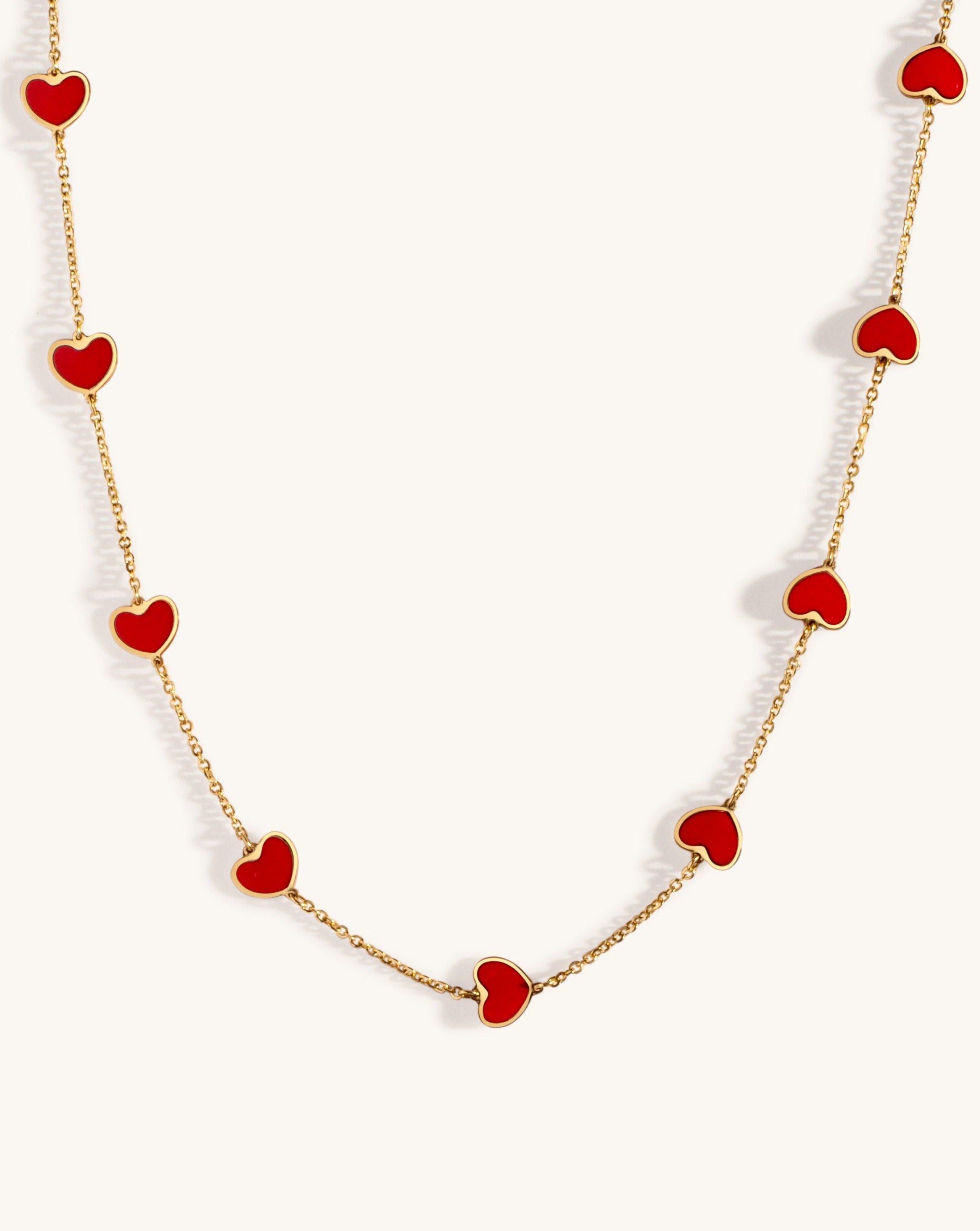 Multi Gemstone Heart Necklace - Sparkle Society