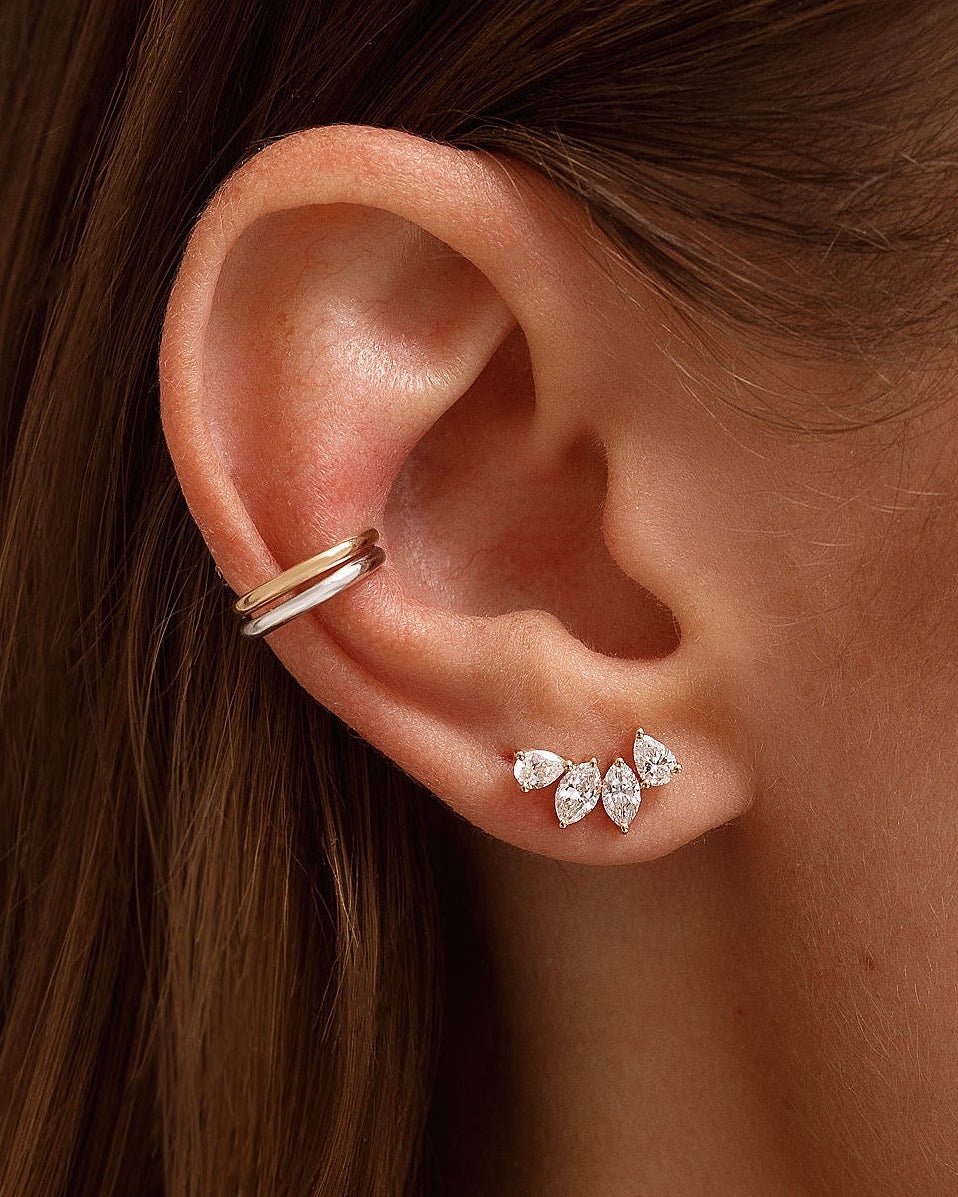 Multi Pear Diamond Studs - Sparkle Society