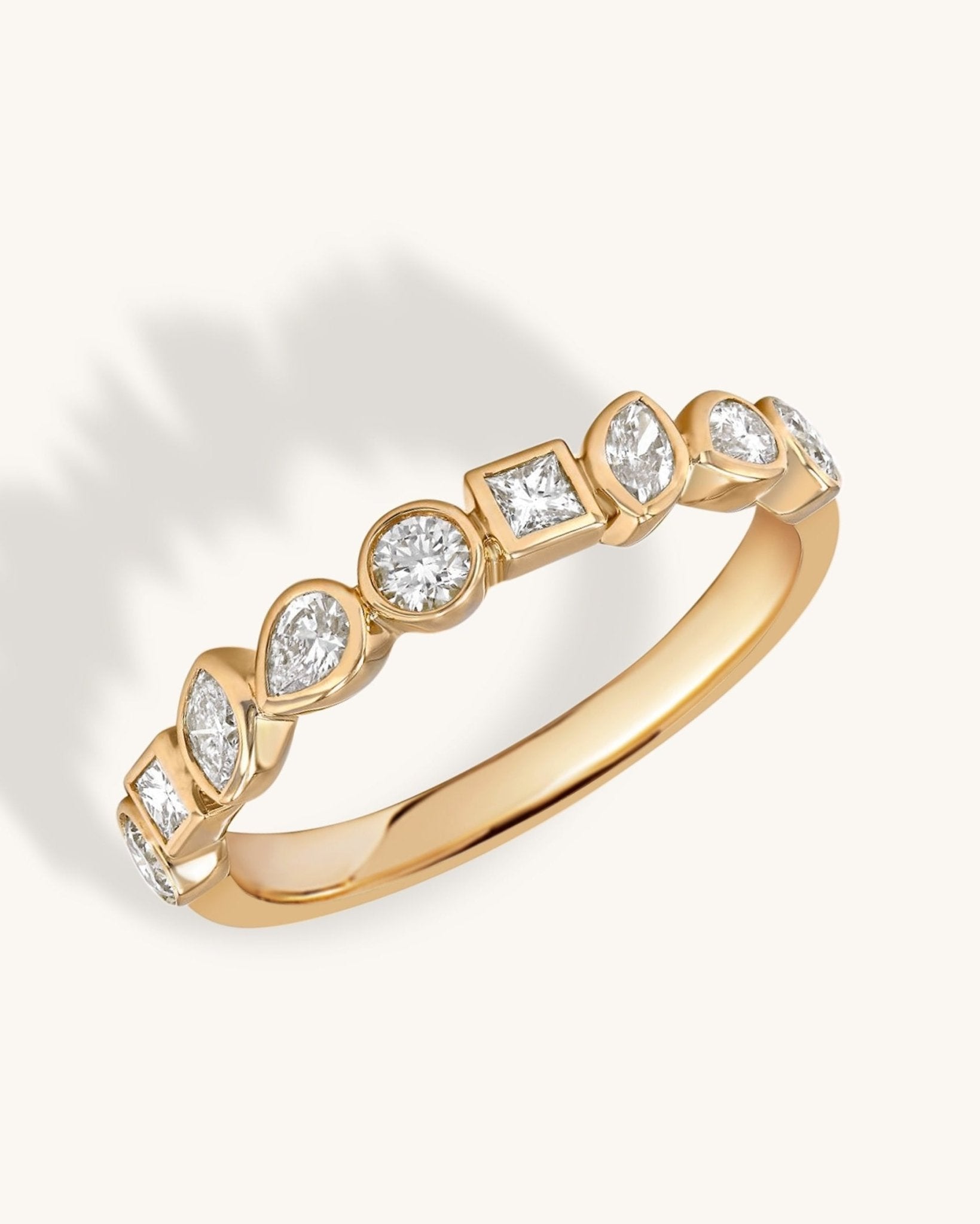 Multi Shape Diamond Bezels Ring - Sparkle Society