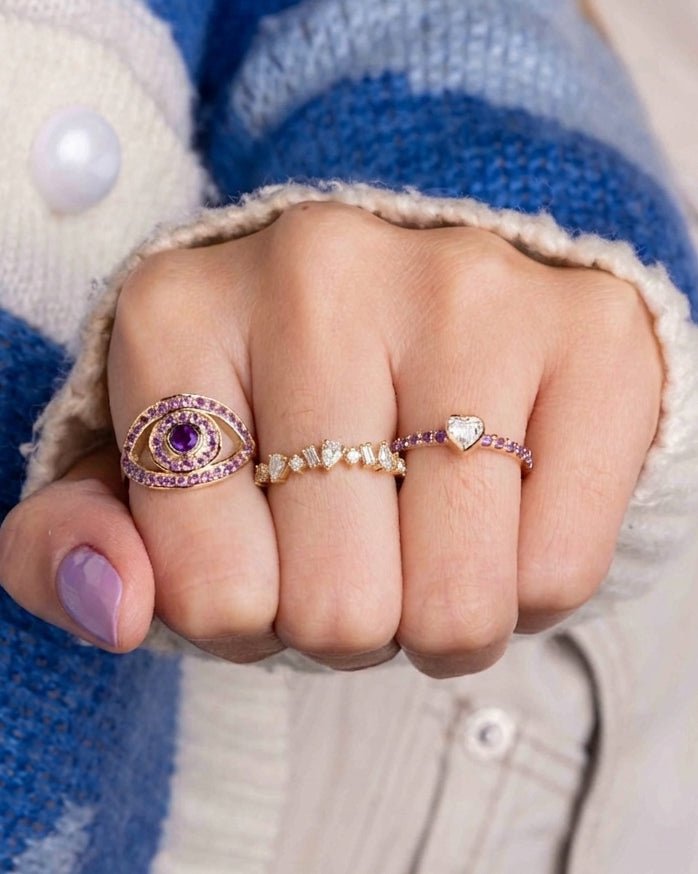 Multi Shape Diamond Prong Ring - Sparkle Society