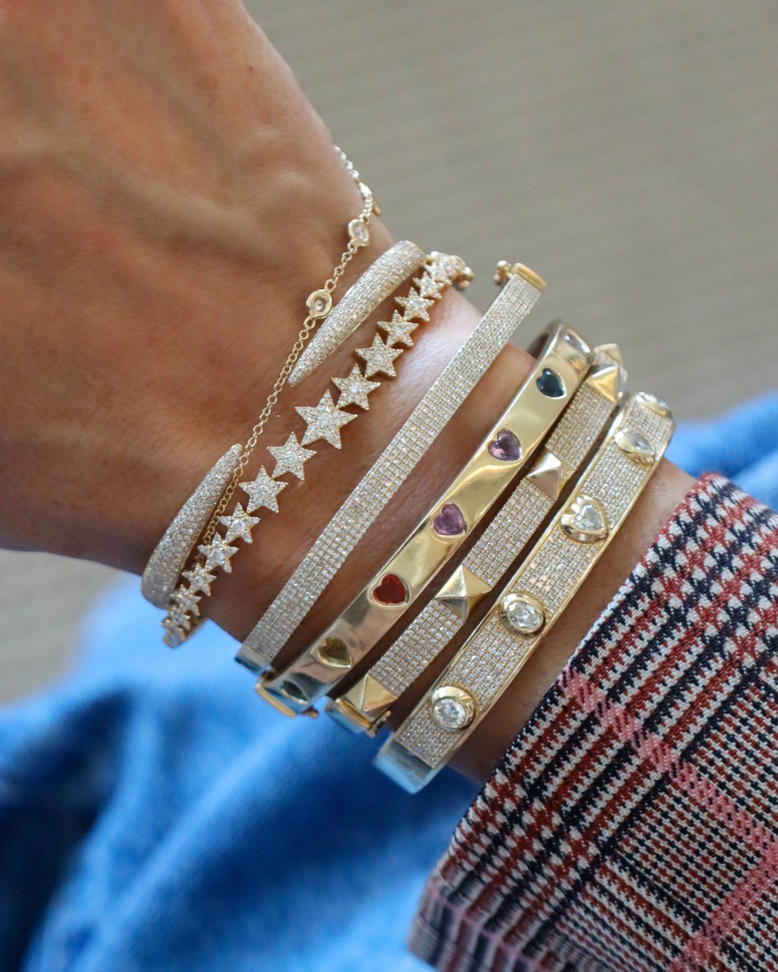 Open Pave Claw Bangle - Sparkle Society